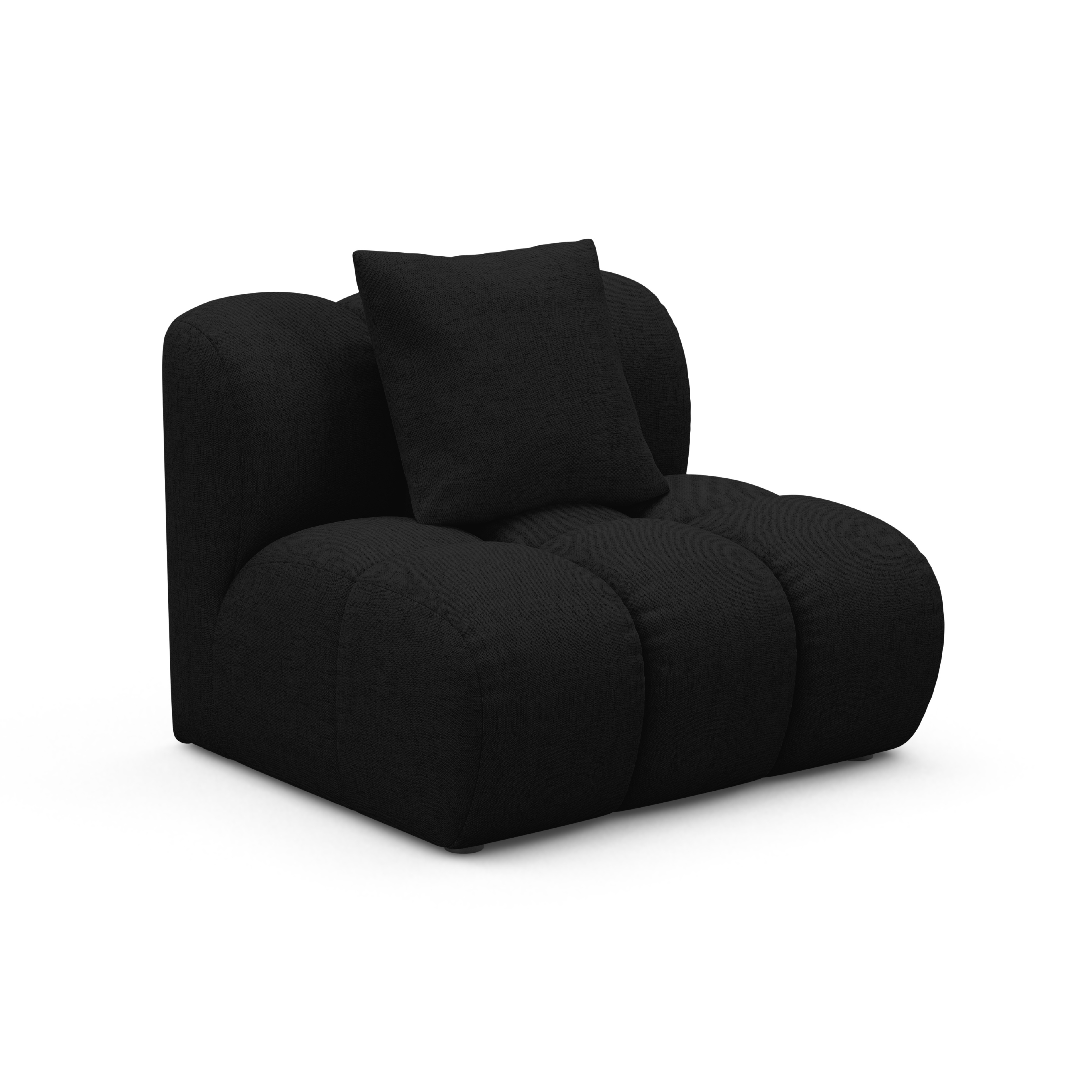 Armchair / module ASTRO black chenille