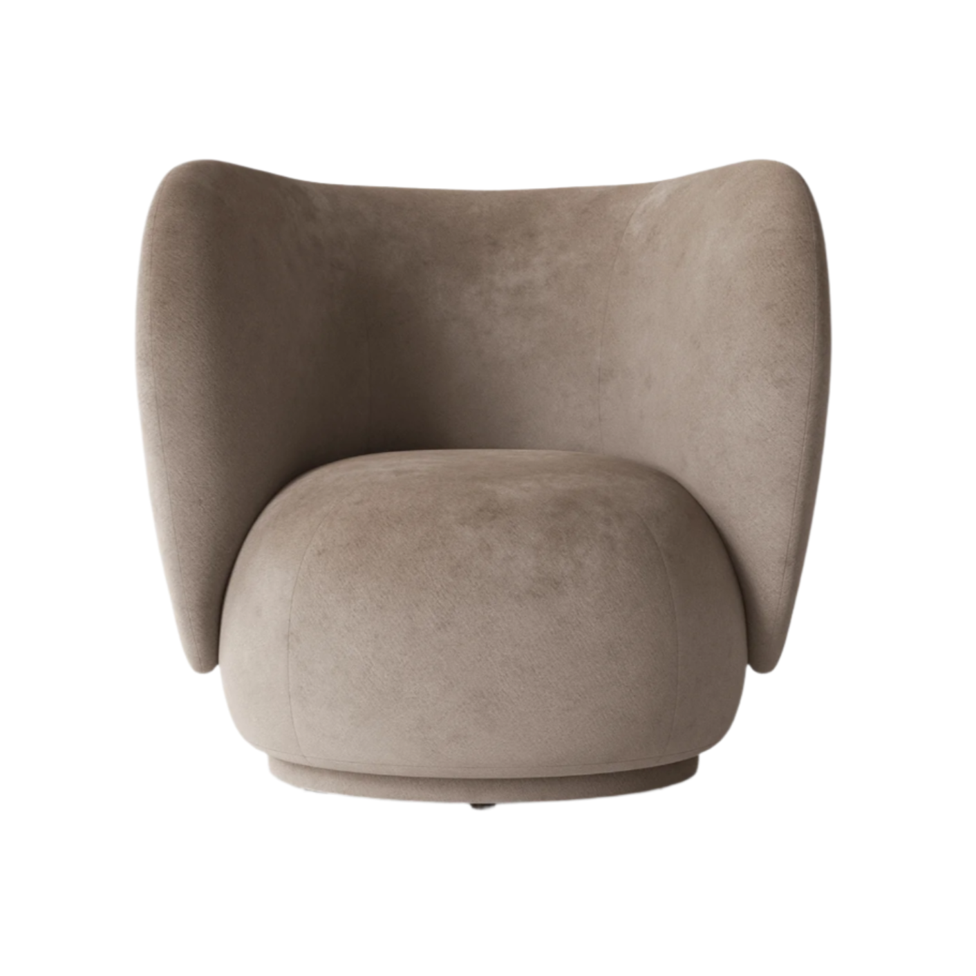 Draaistoel RICO LOUNGE Vervaagd Fluweel beige