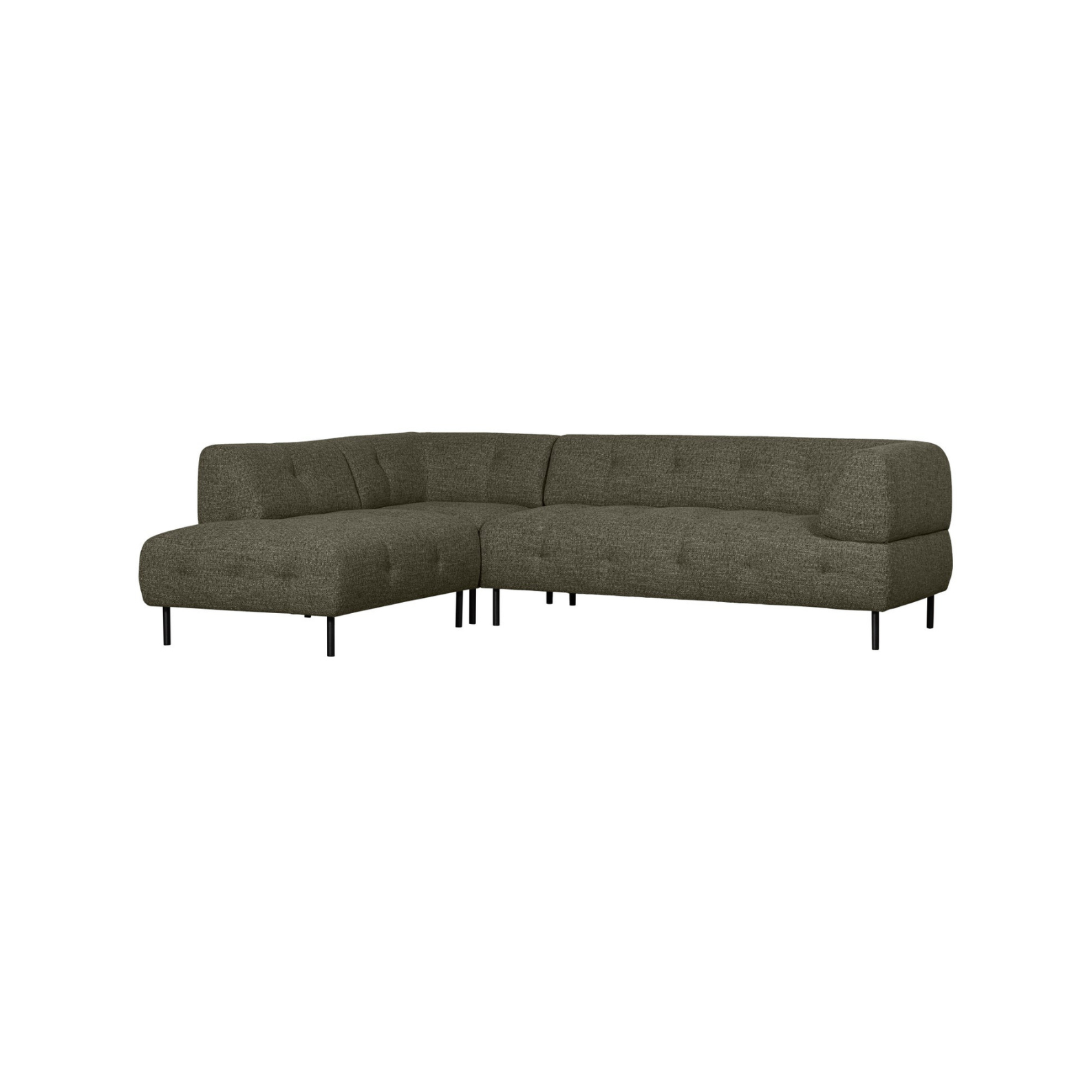 Narożnik lewostronny LLOYD zielony melanż – sofa narożna