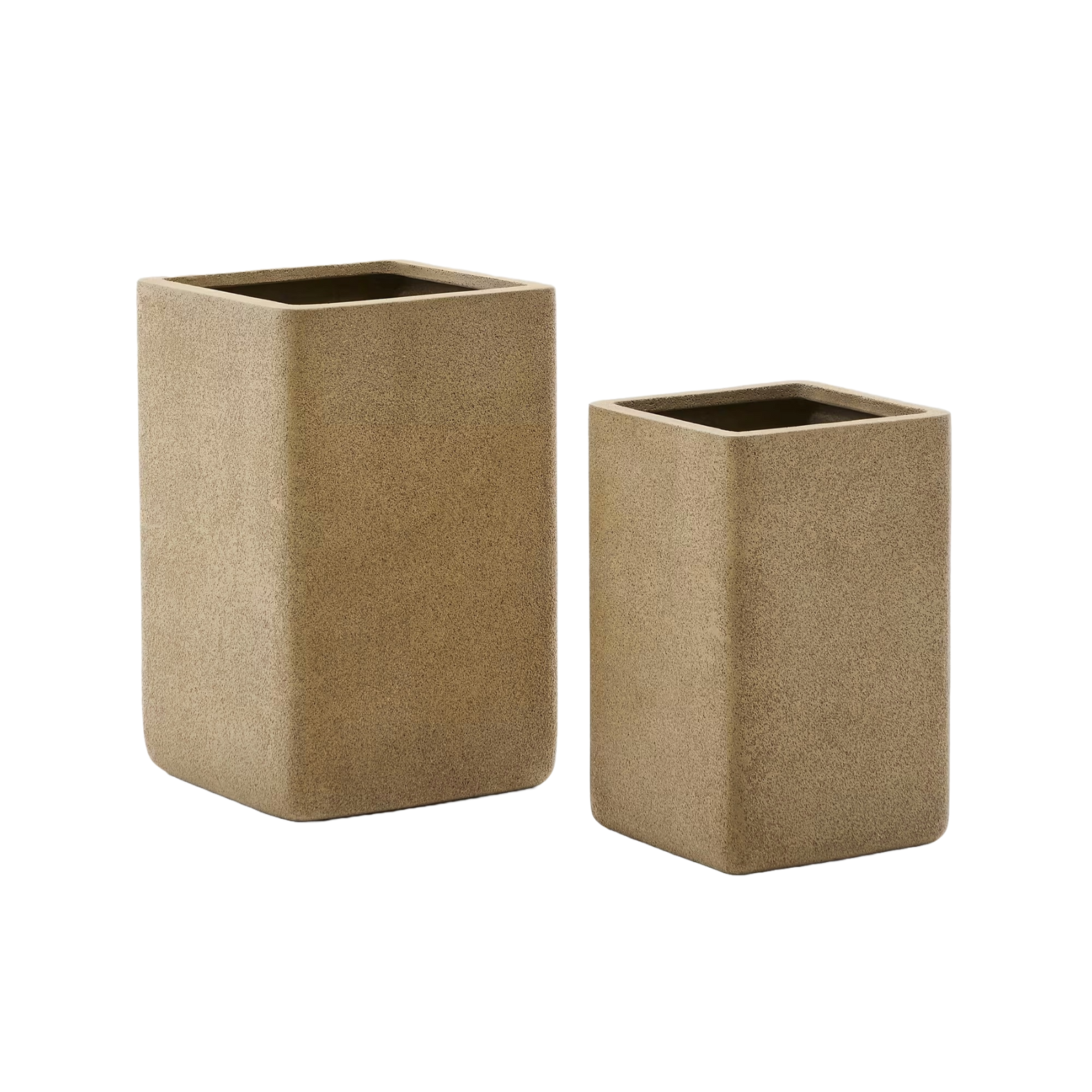 MINOA hohes Blumentopf-Set, Senfgelb 