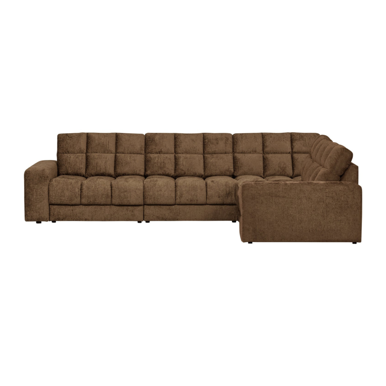Sofa mit rechter Ecke SECOND DATE - BRASS Samt