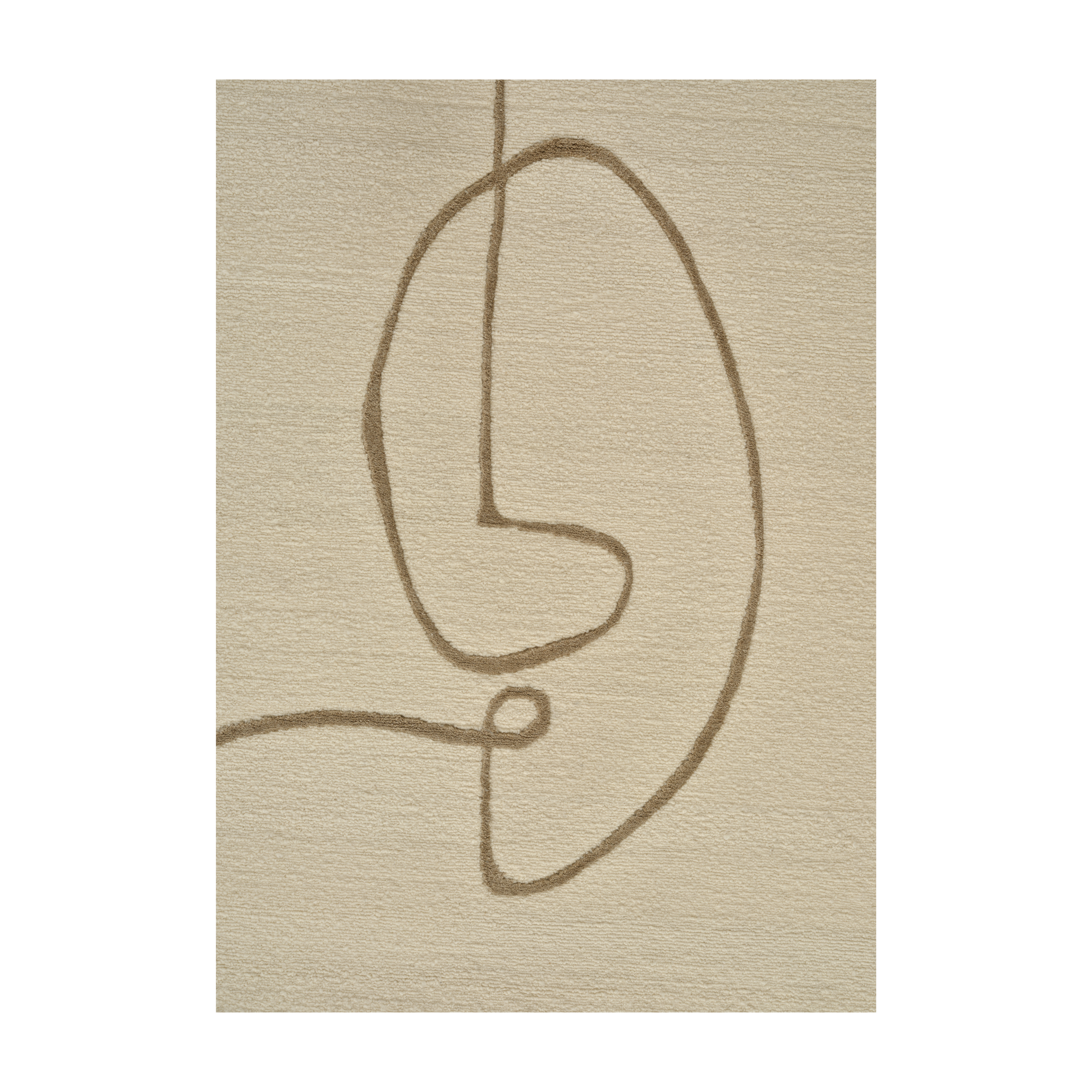 Facial Maze Beige Carpet with Pattern