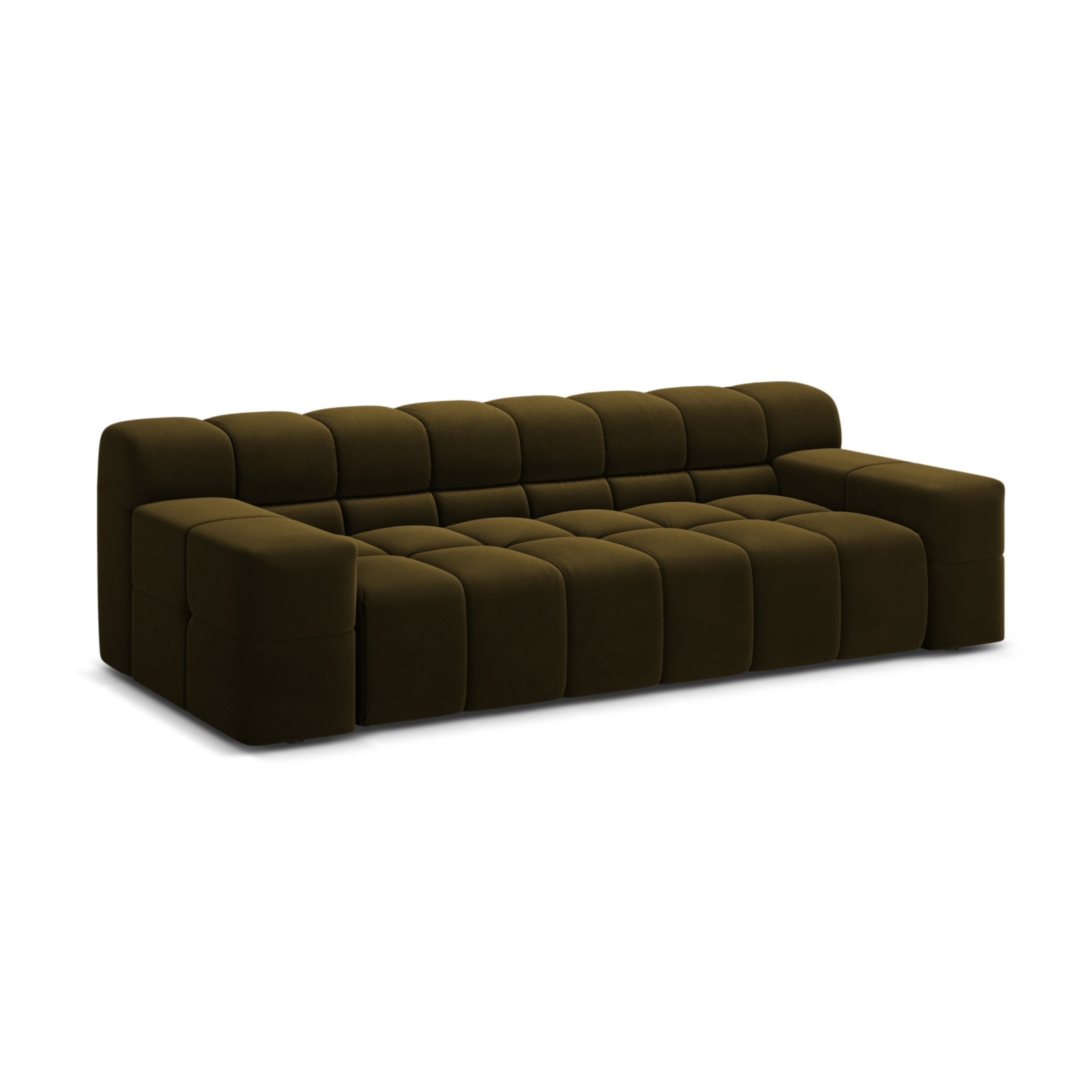 AGAVE green velvet 3-seater sofa