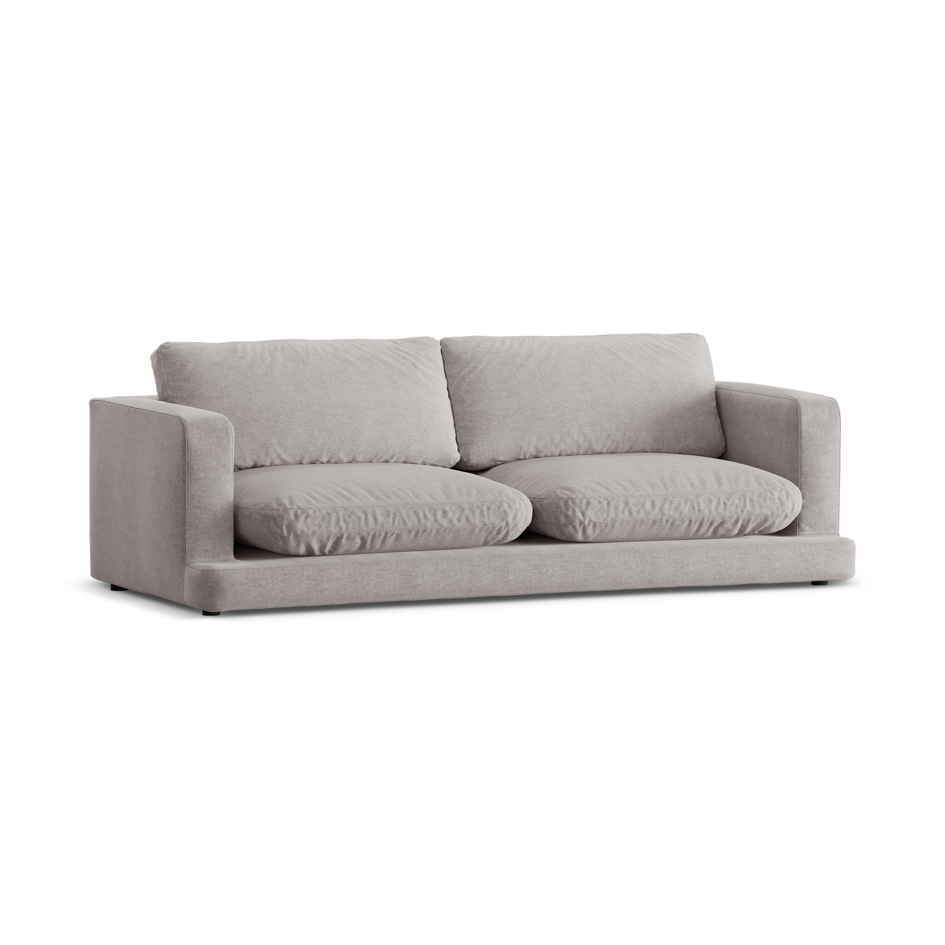 Sofa 3-Sitzer DAPHNE warmes graues Chenille
