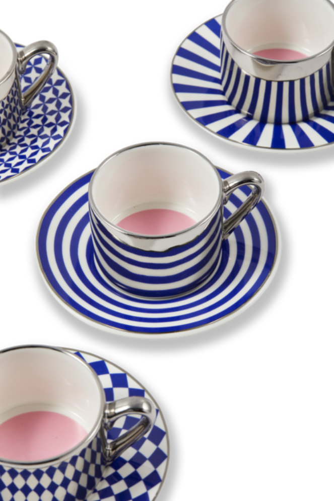 AUNTY COFFEE CUPS Espressotassen-Set dunkelblau