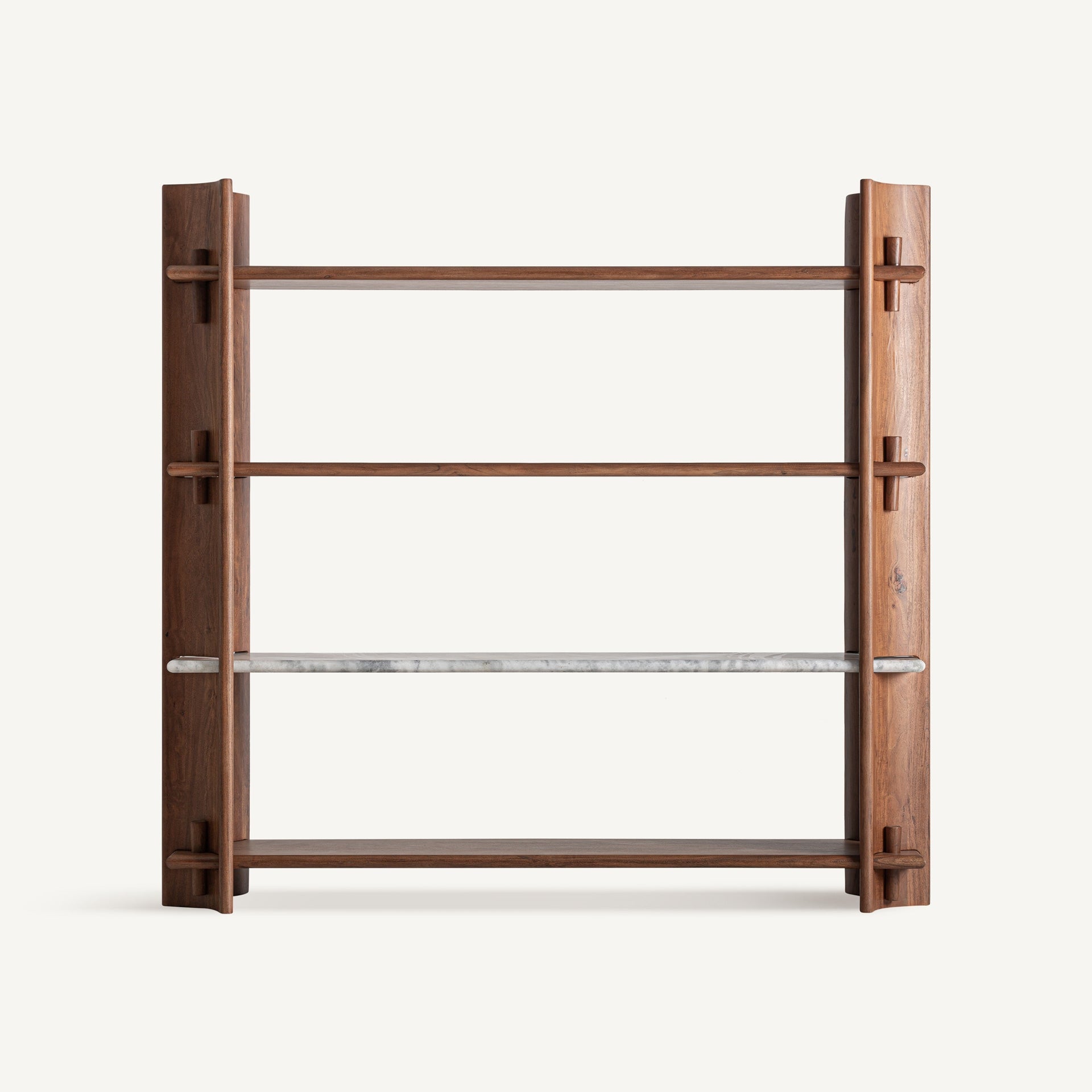 Regal SAGY aus Akazienholz mit Marmor