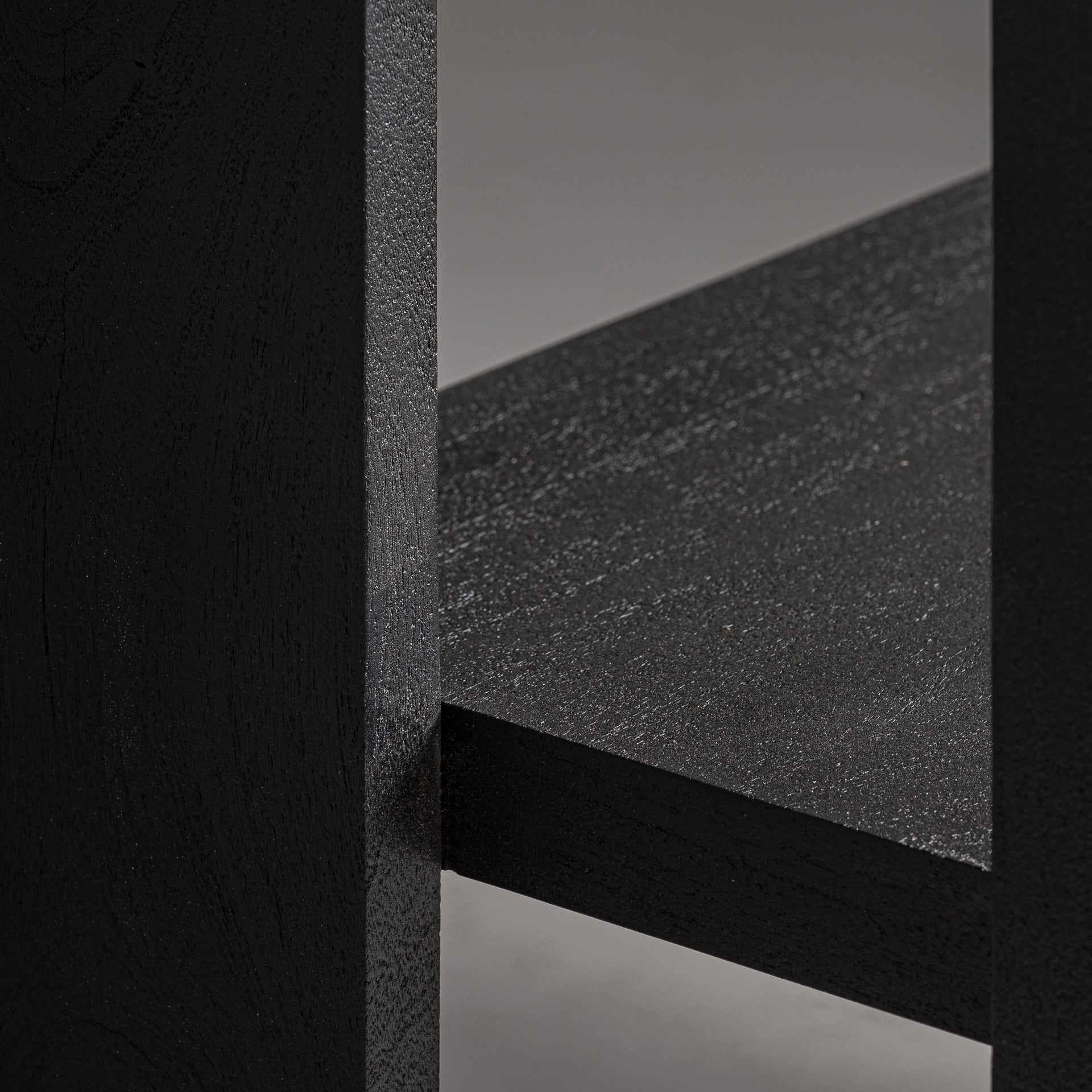 Regal TOURNUS schwarzes Akazienholz