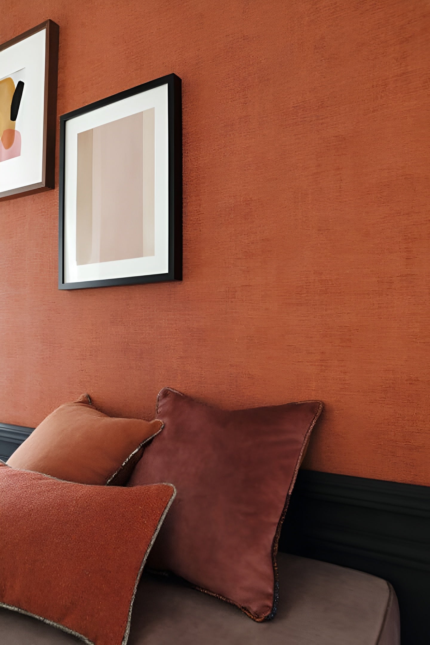 Structural wallpaper imitating worn canvas JOHARA - ASH GREY