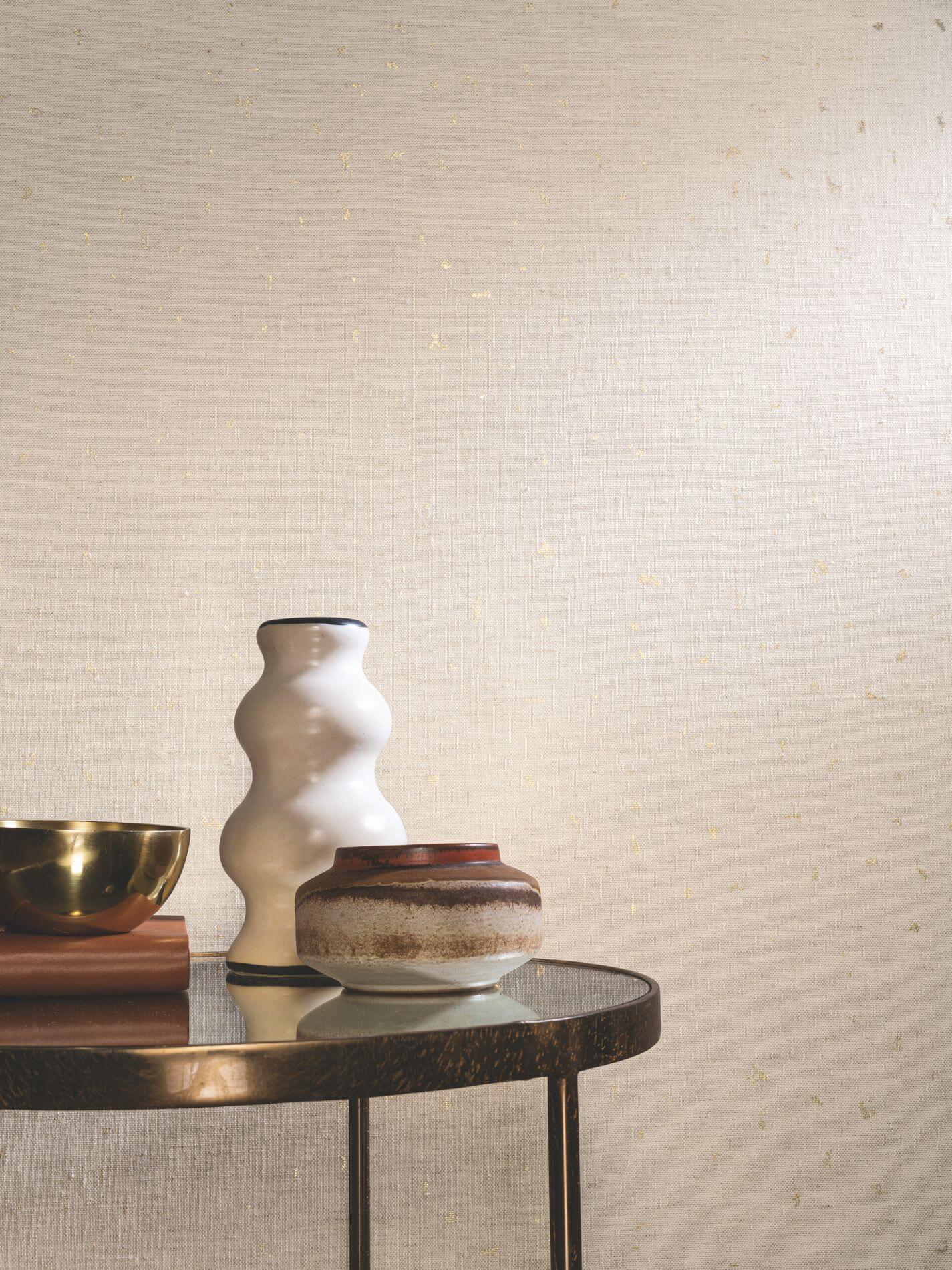 Textil-Tapete metallisch PEPITE - CELADON seledin