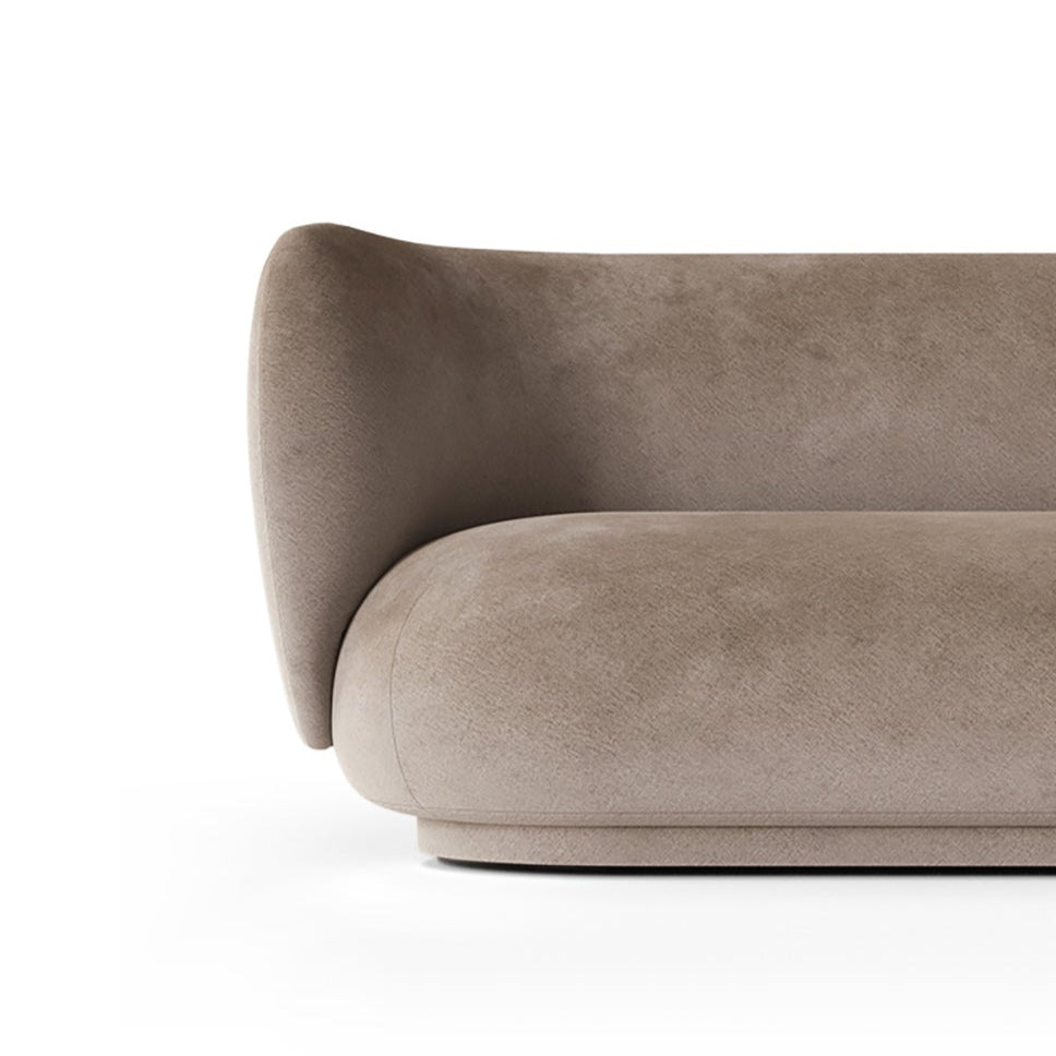 Sofa 4-persoons RICO Vervaagd Fluweel beige