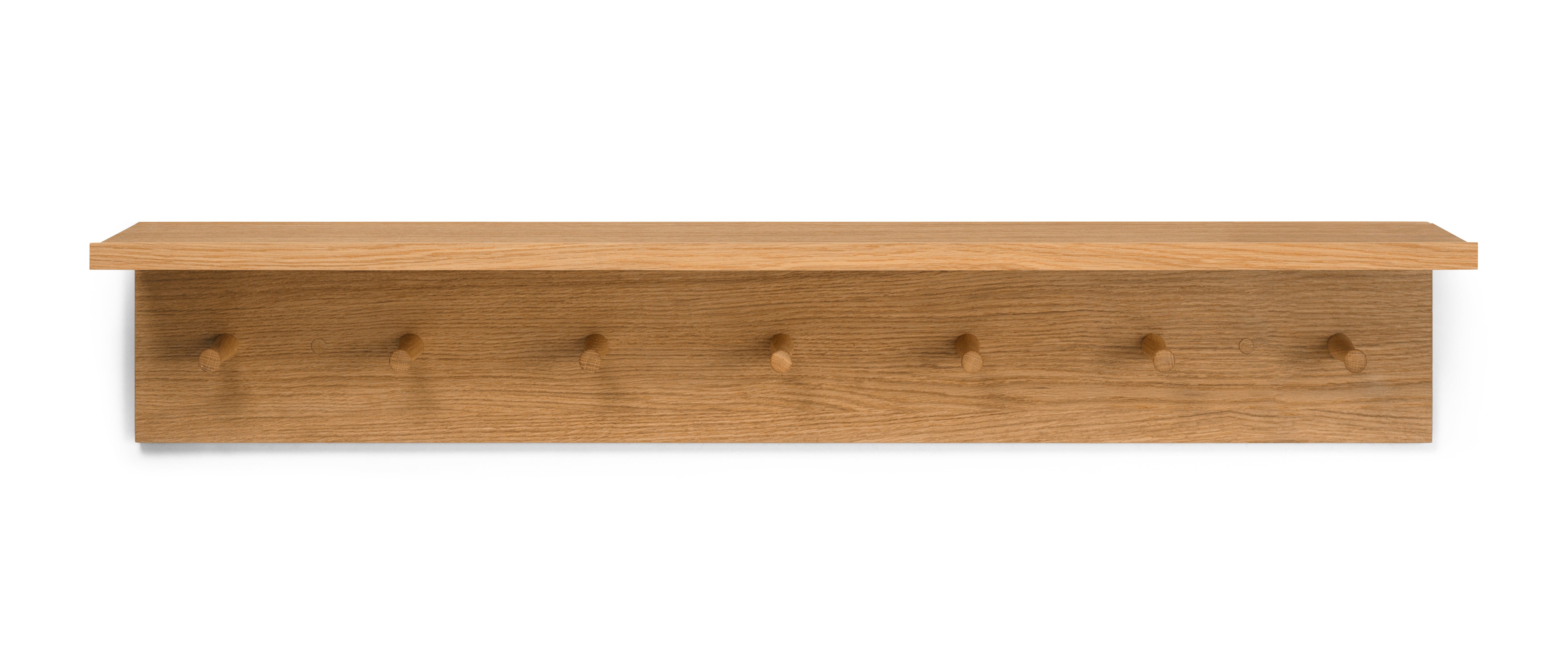 Kledingrek met plank PLACE RACK geolied eikenfineer