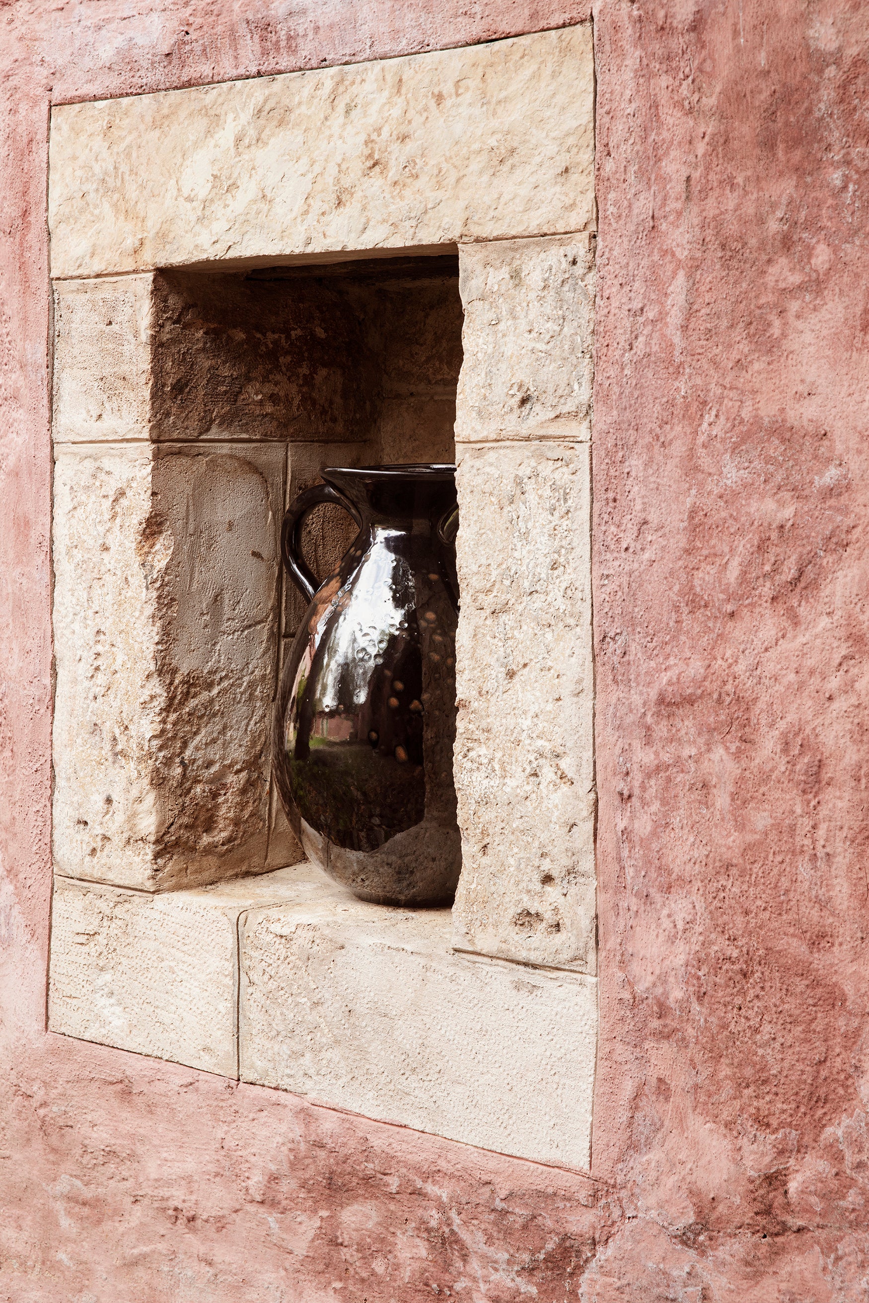 VERSO Bodenvase schwarz mit braun 