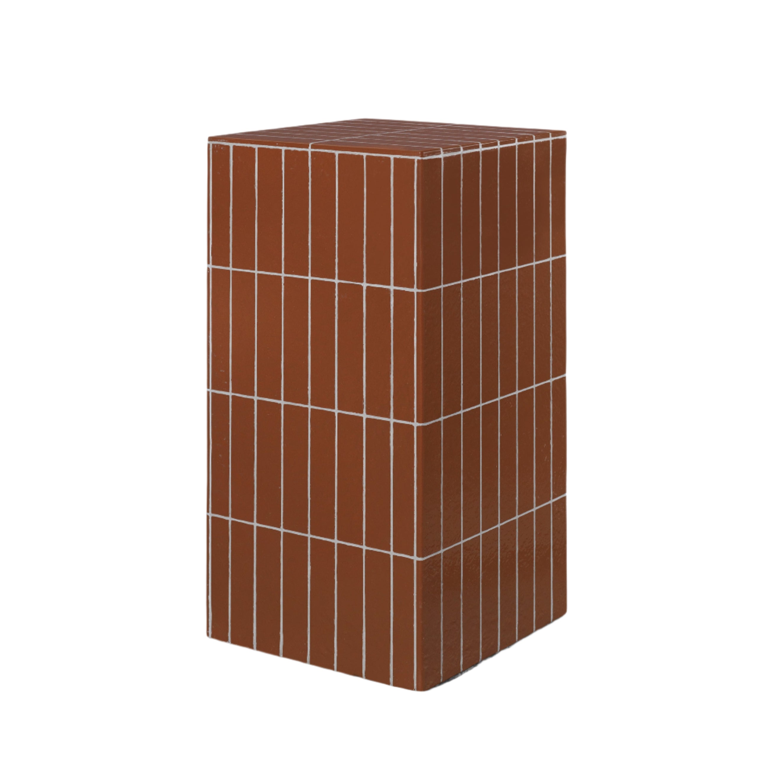 PILLAR PEDESTAL Beistelltisch brauner Beton 