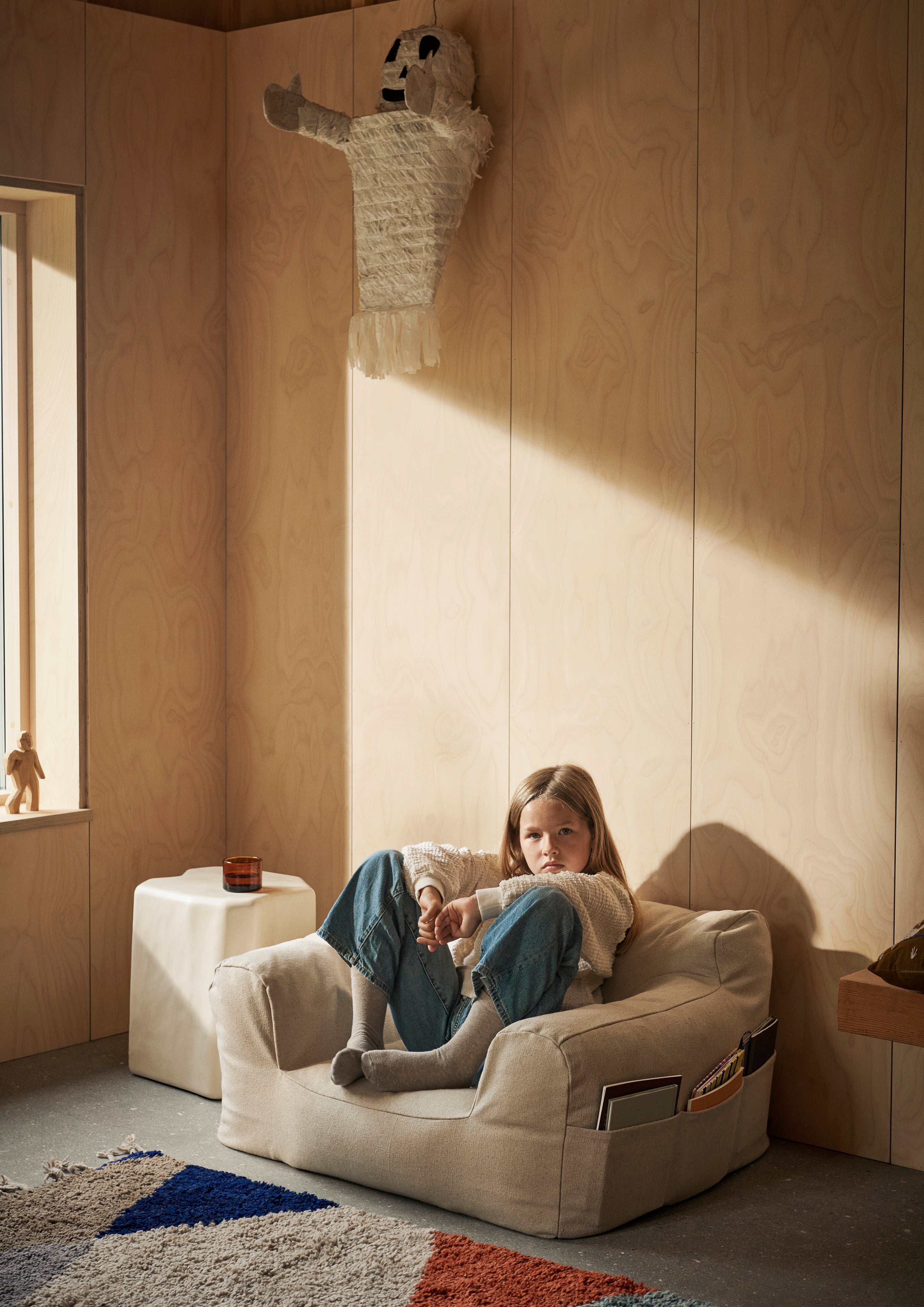 BILLOW BEAN BAG Kindersessel cremeweiß 