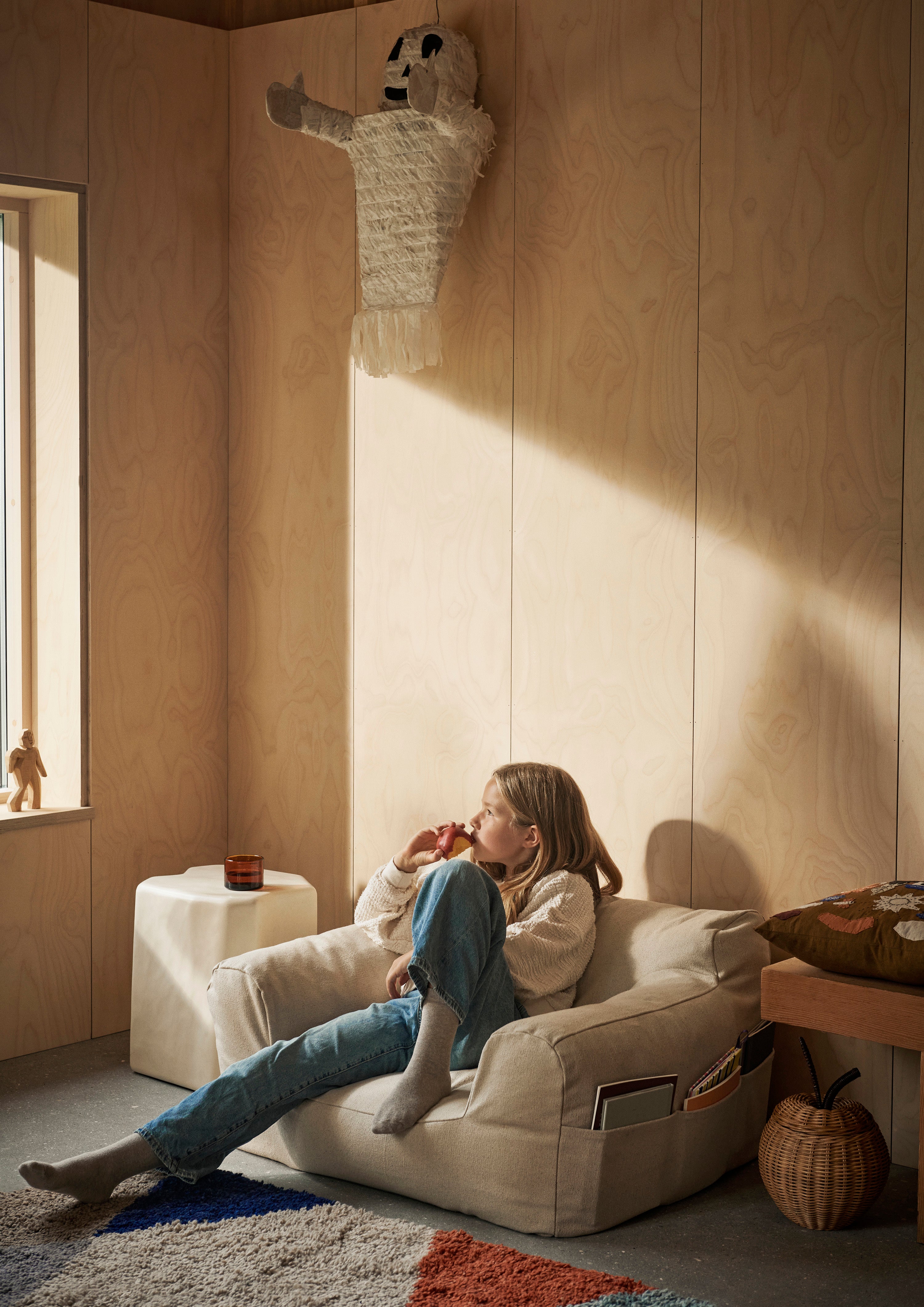 BILLOW BEAN BAG Kindersessel cremeweiß 