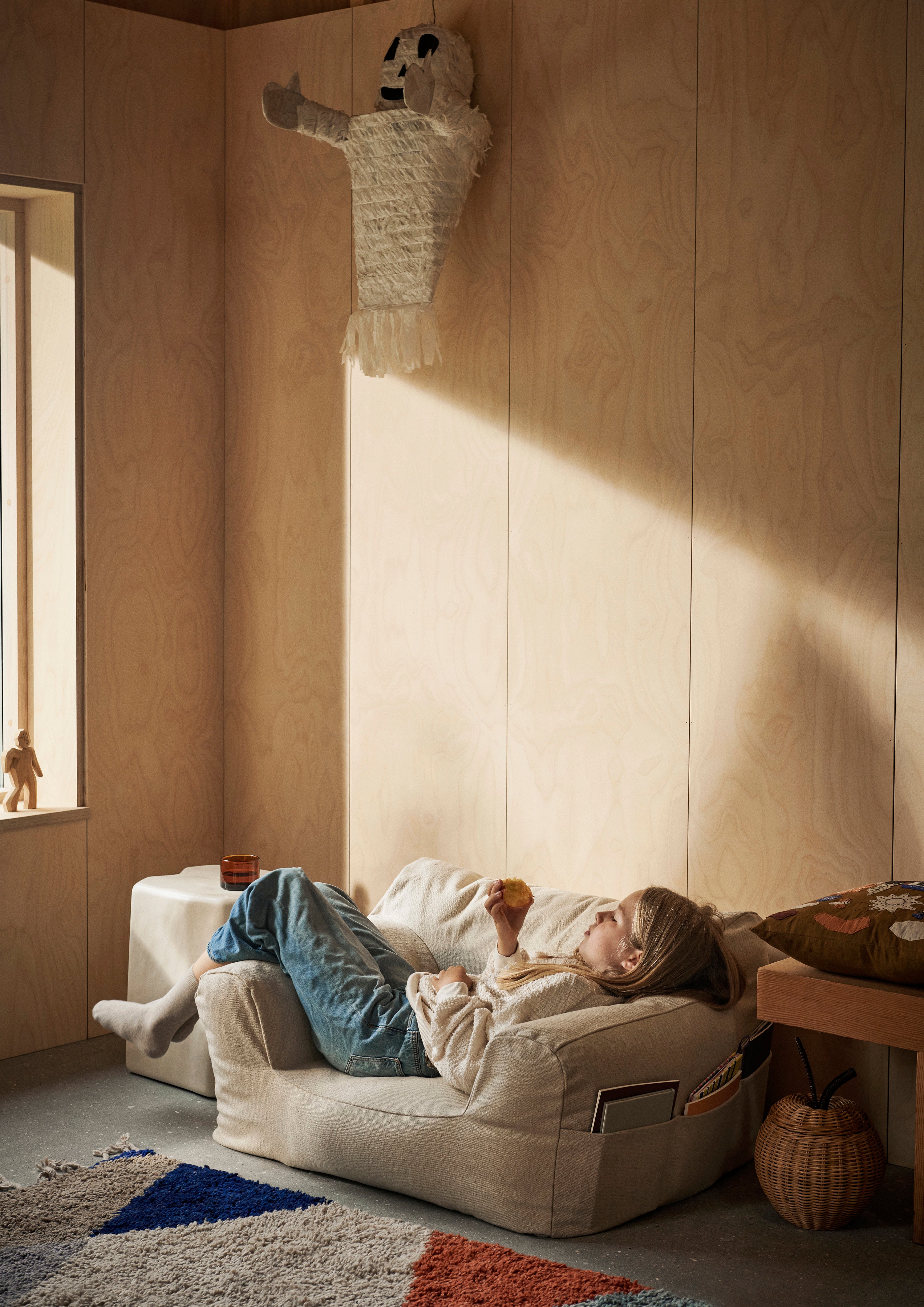 BILLOW BEAN BAG Kindersessel cremeweiß 