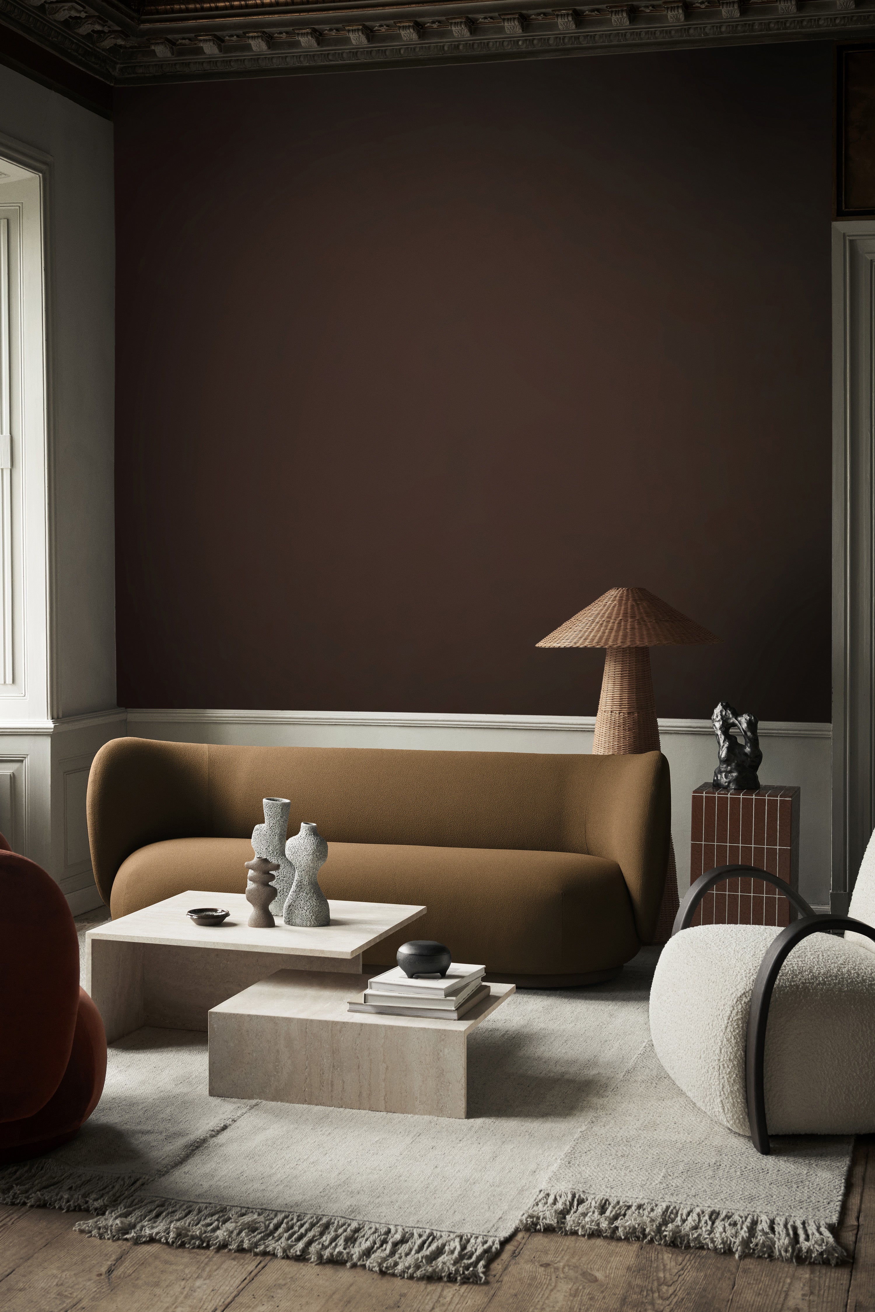 DISTINCT GRANDE DUO Travertin Couchtisch-Set 