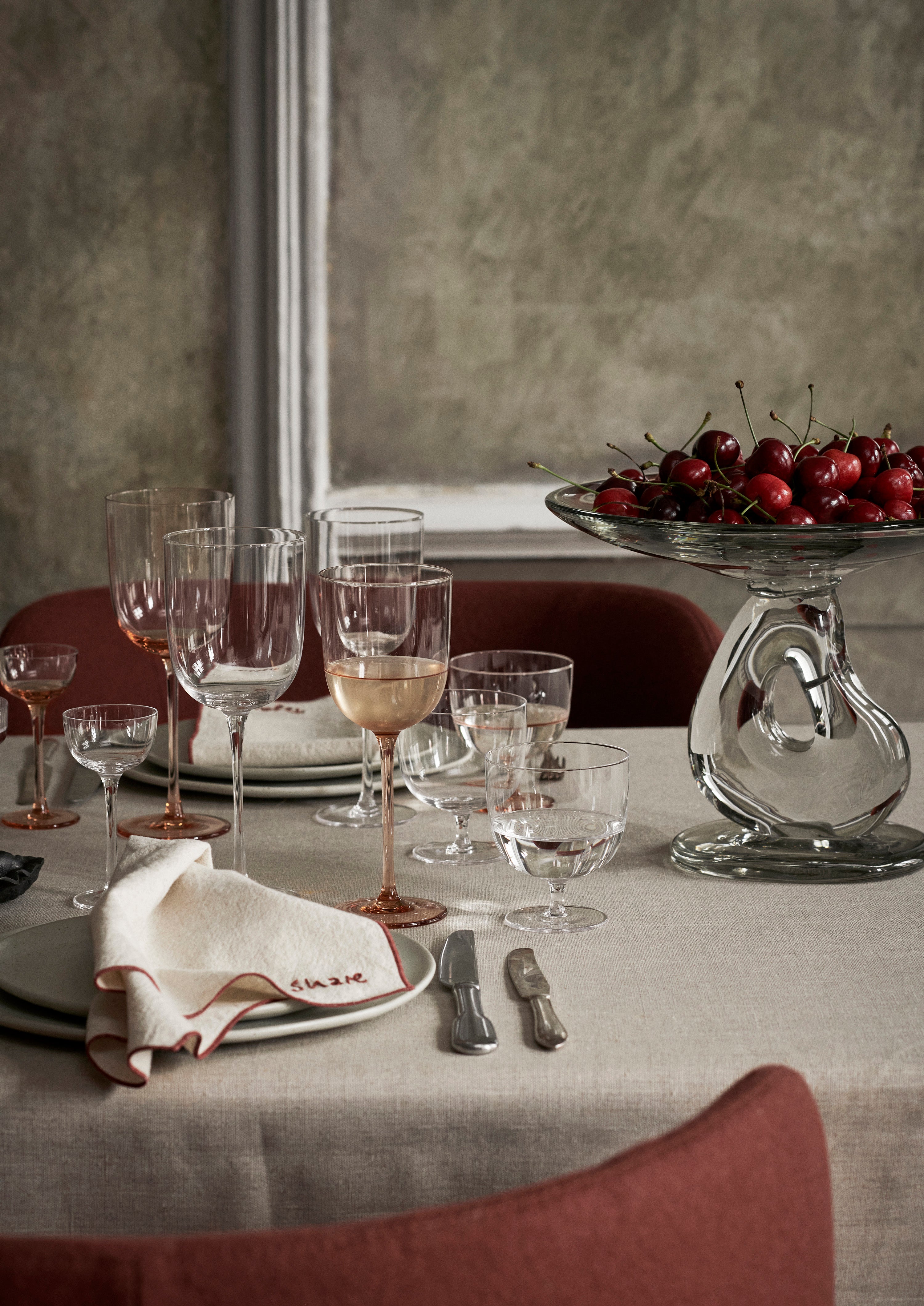 Set van servetten OCCASION zandkleurig