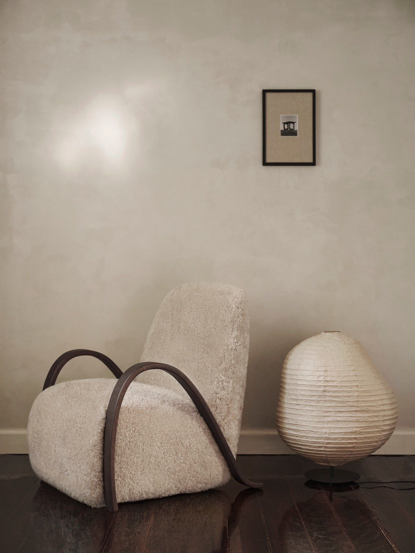 Vloerlamp KURBIS LOW papier Washi