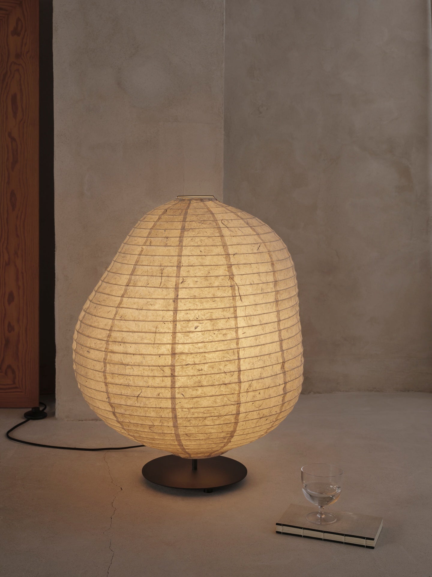 Vloerlamp KURBIS LOW papier Washi
