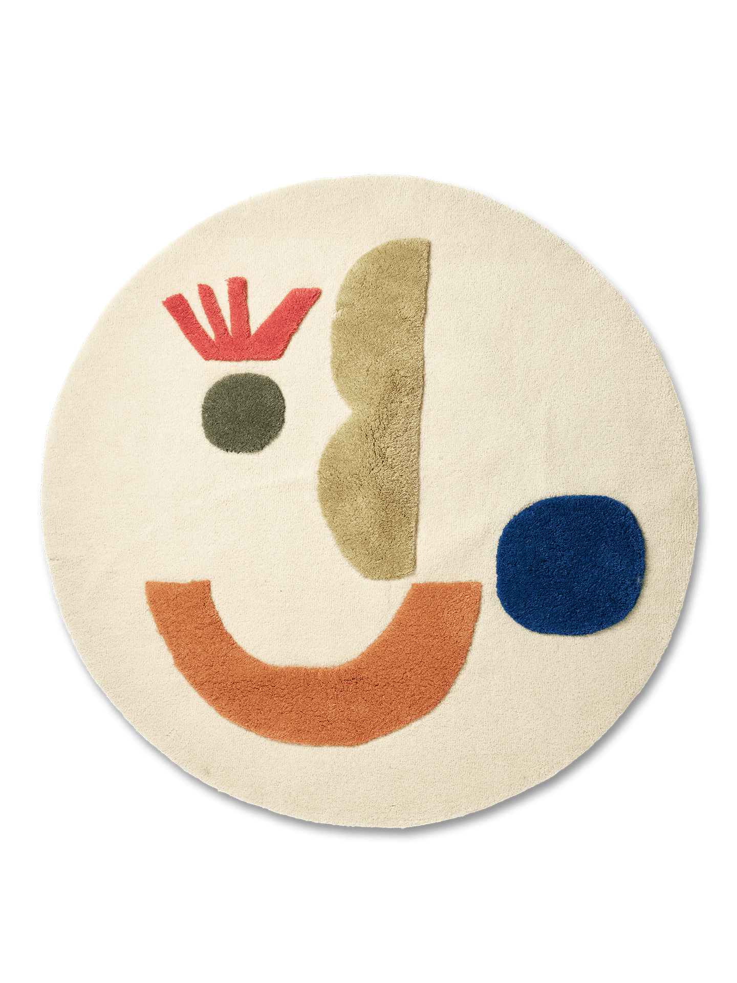 Ronde kinder tapijt PANTO beige