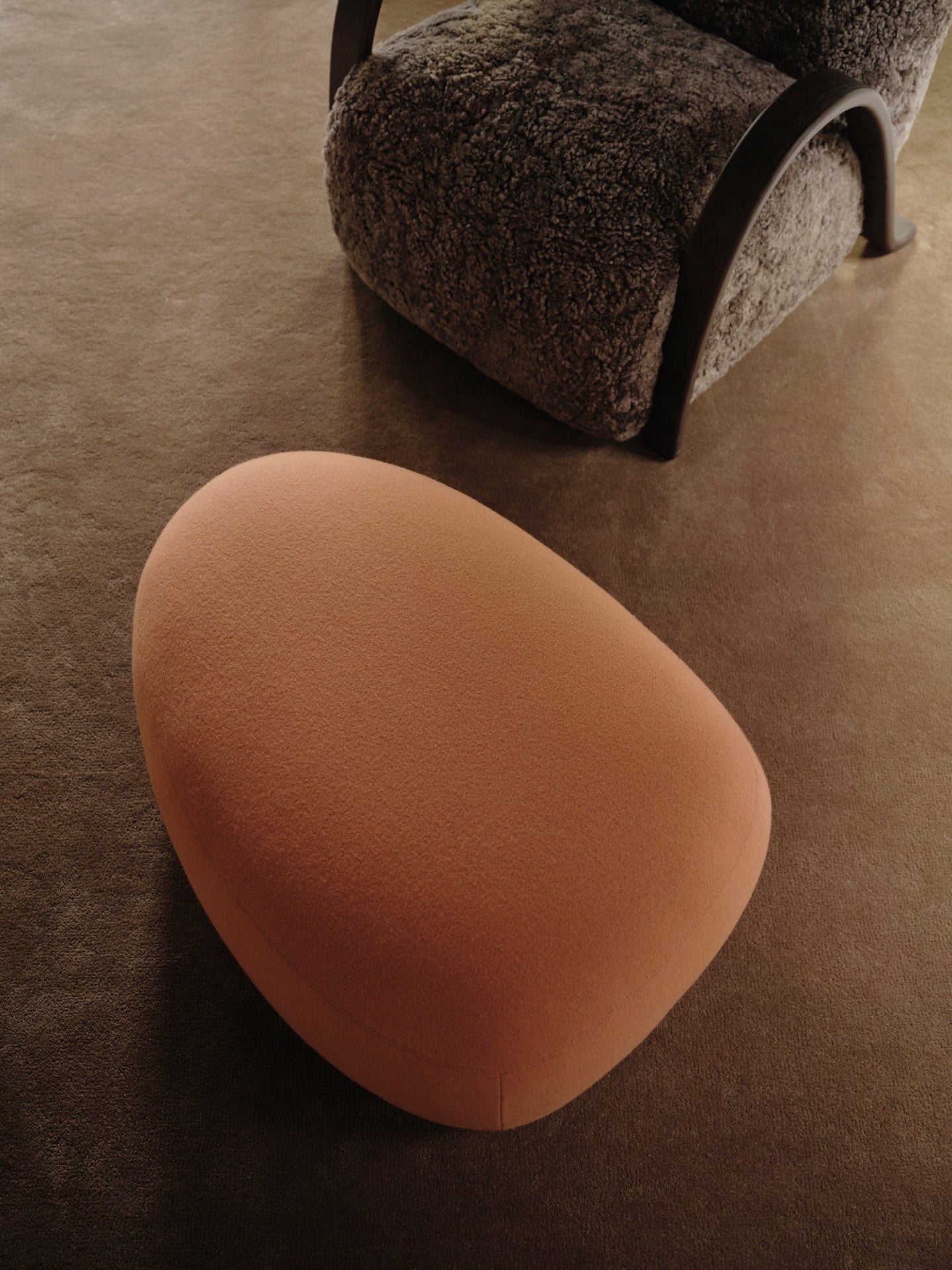 Pouf rico loveer caramel tonus