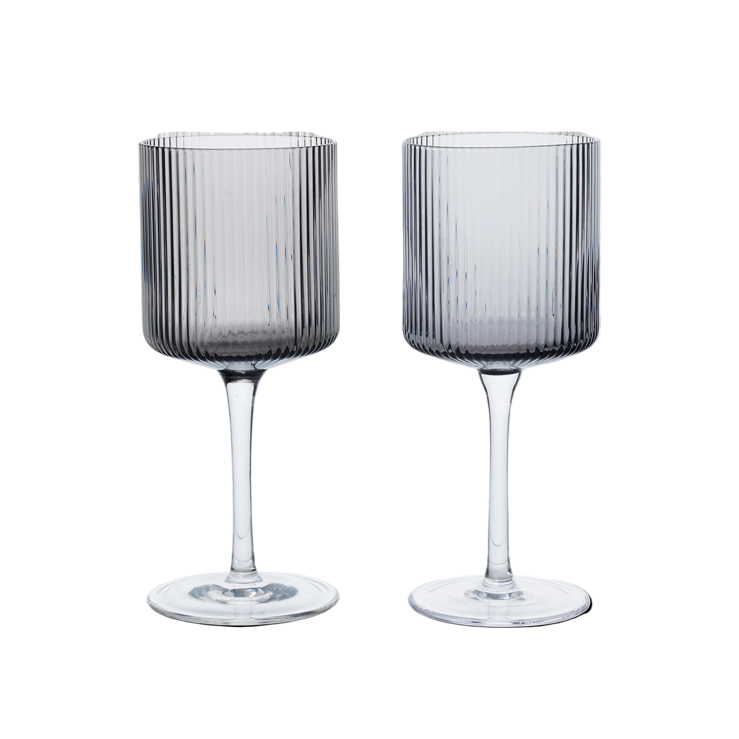 Set van wijnglazen voor witte wijn RIPPLE gerookt glas