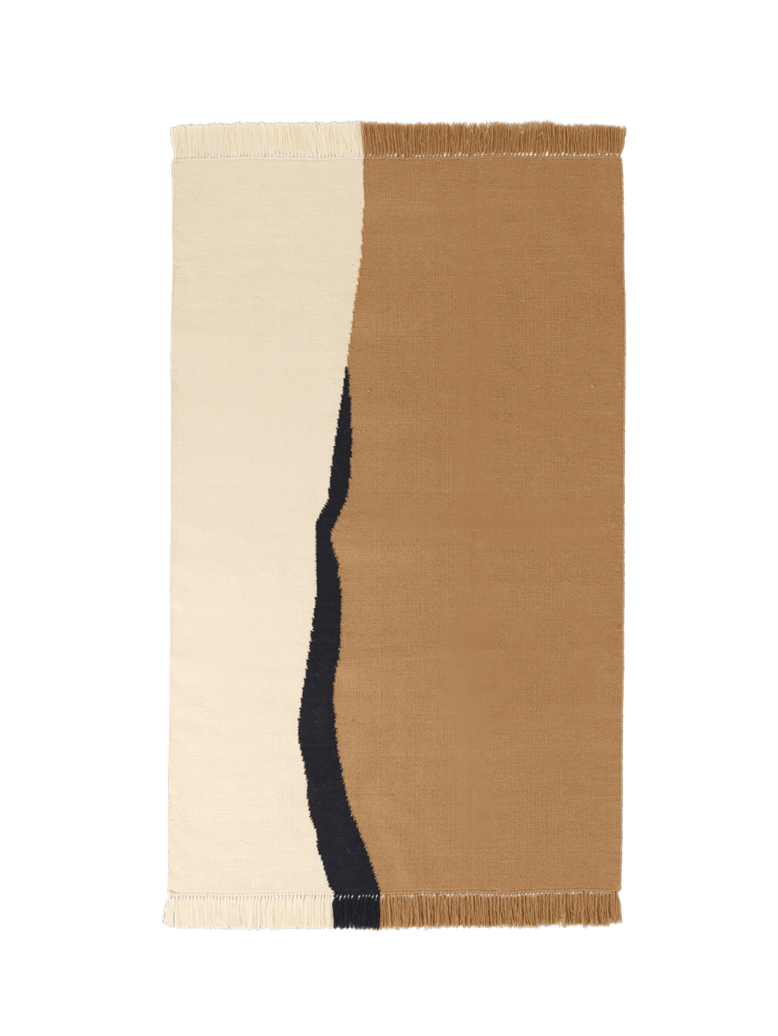 SOIL KELIM rug in broken white with sand