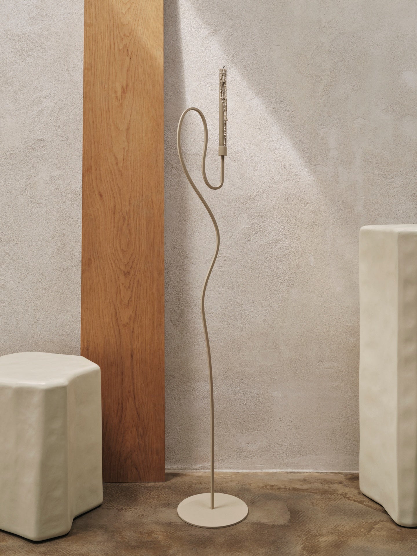 Vloerlamp VALSE beige