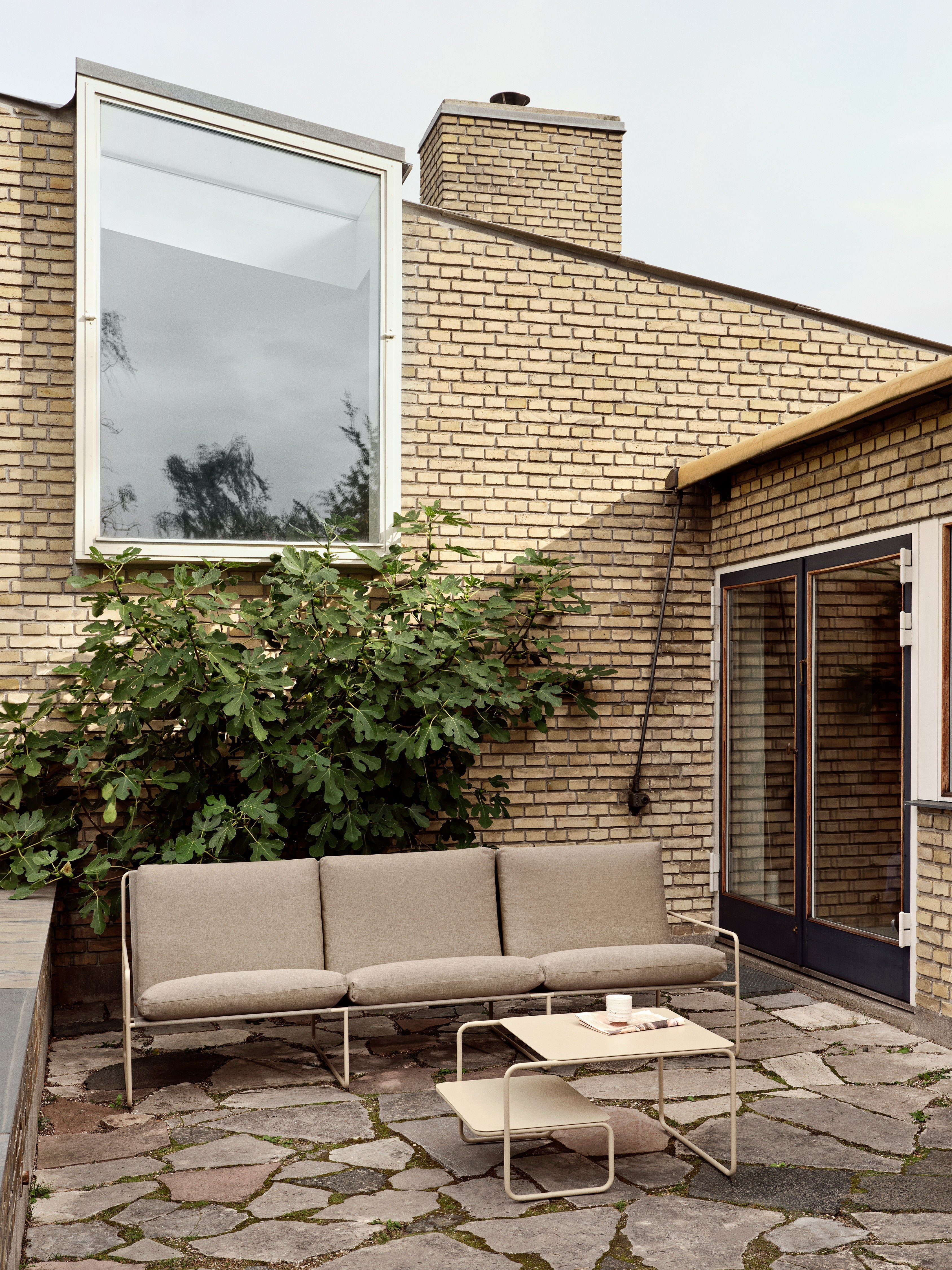 3-zits buitenbank DESERT beige met beige basis