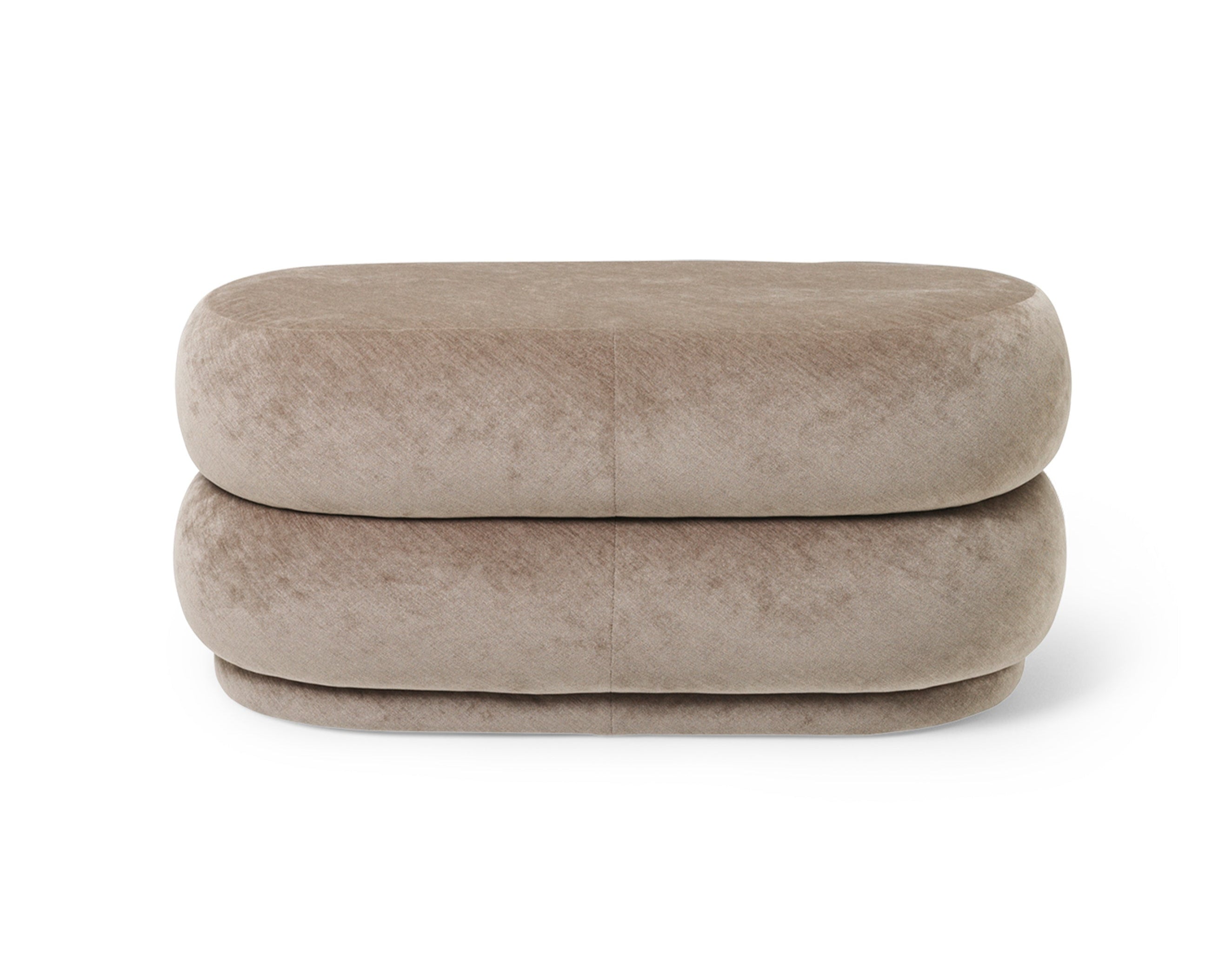 Beige OVAL Pouf