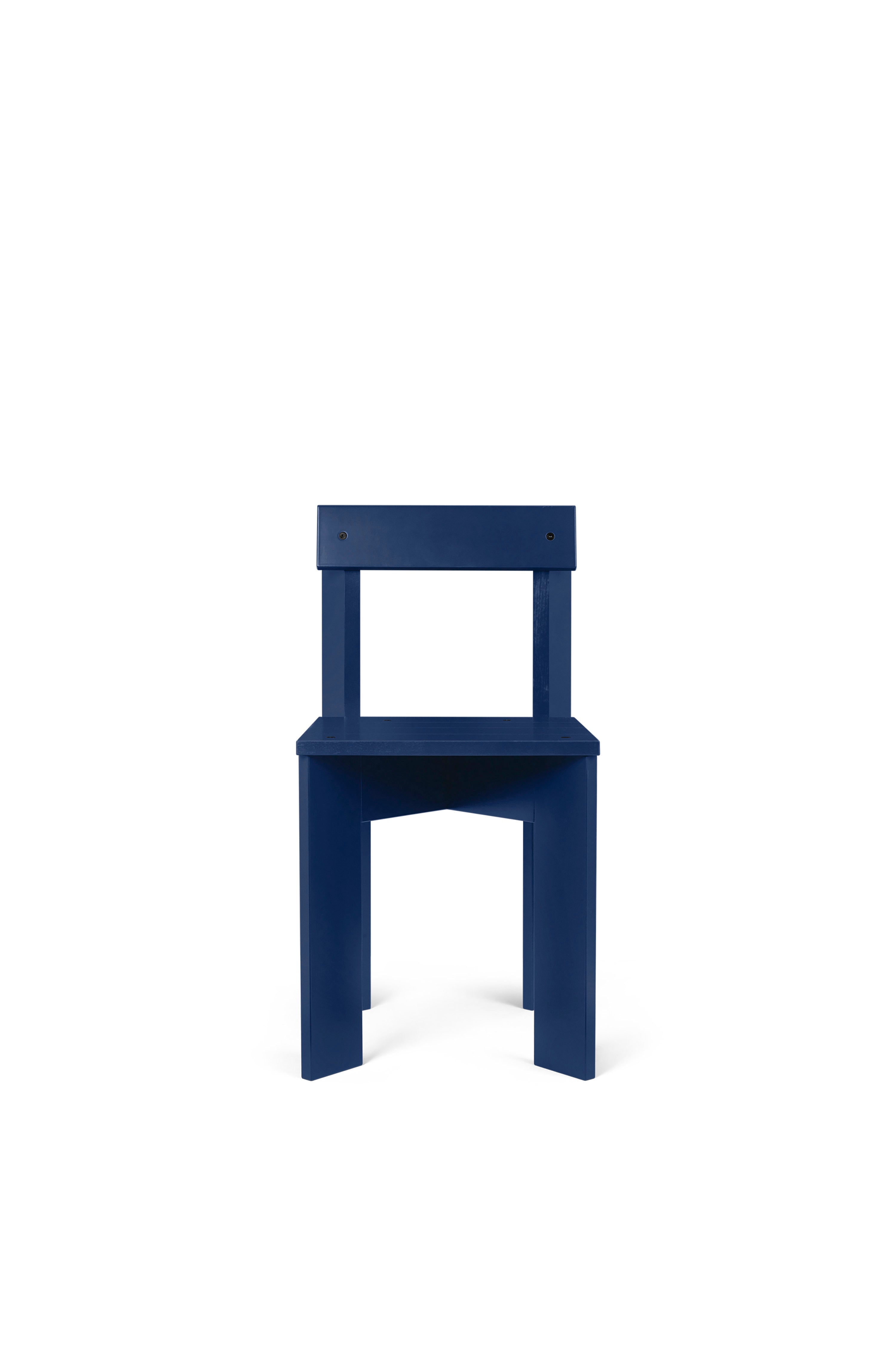 Krzesło ARK niebieskie drewno bukowe do jadalni – ferm LIVING