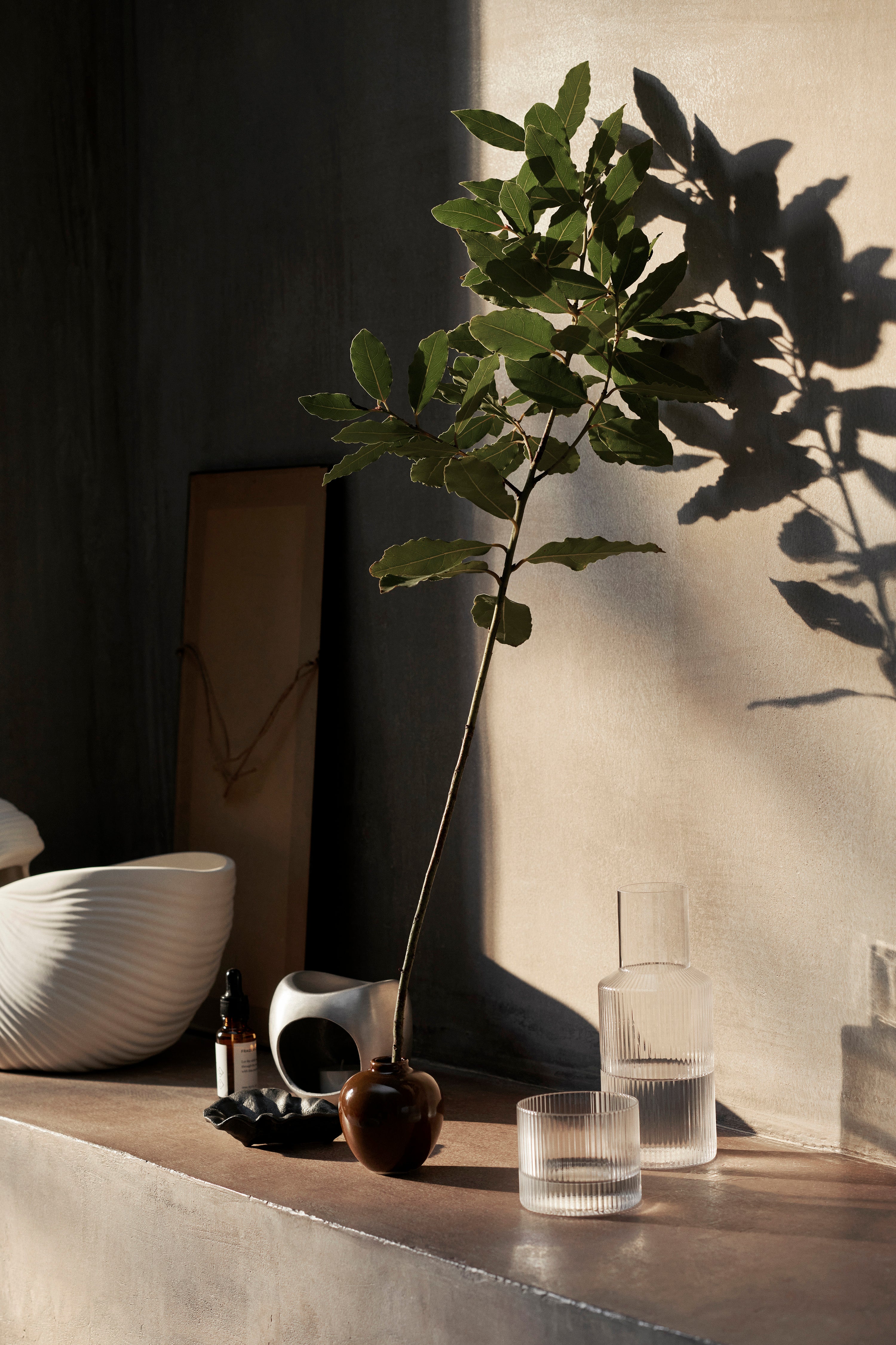 Carafe and Glass Set RIPPLE Hand-Blown Glass