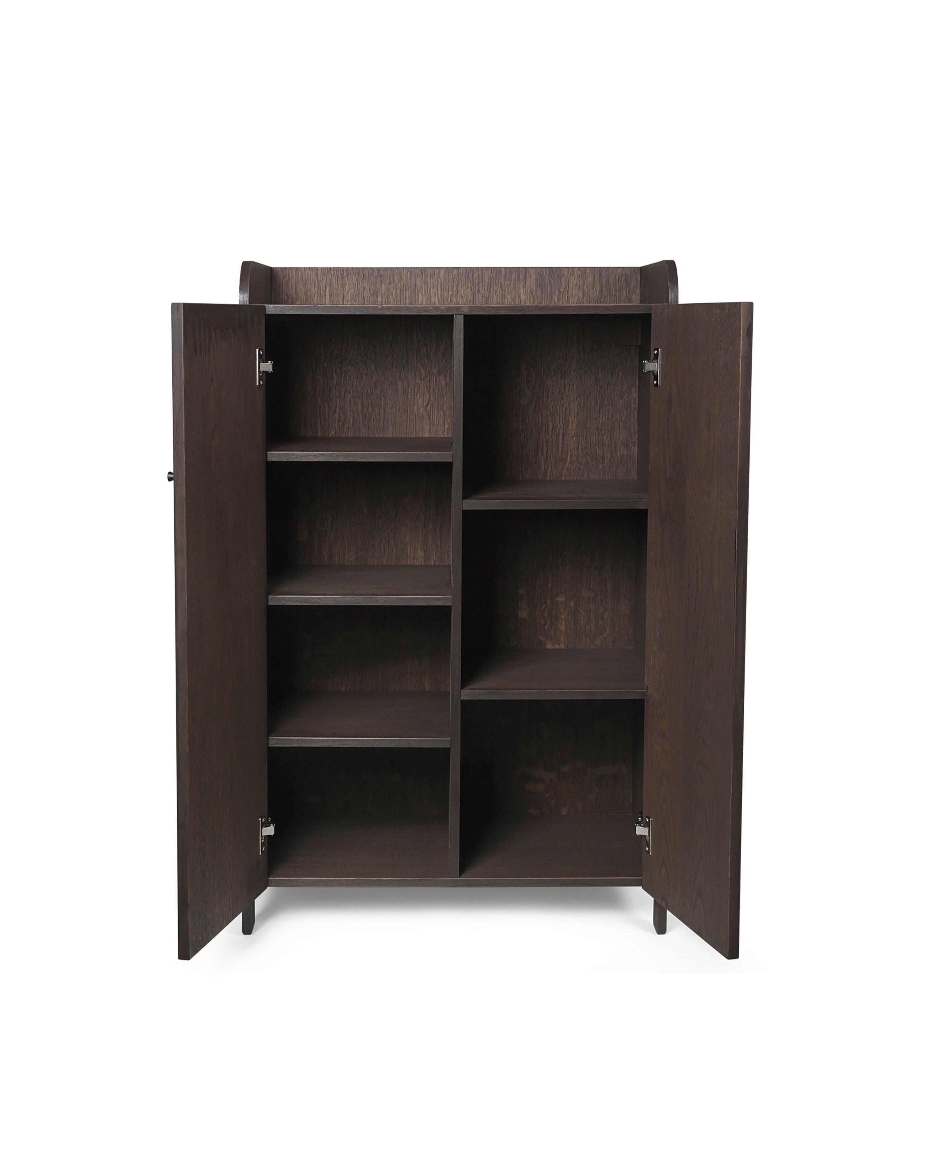 SILL CUPBOARD LOW 2-türiger Kleiderschrank, dunkelbraunes Eichenfurnier 