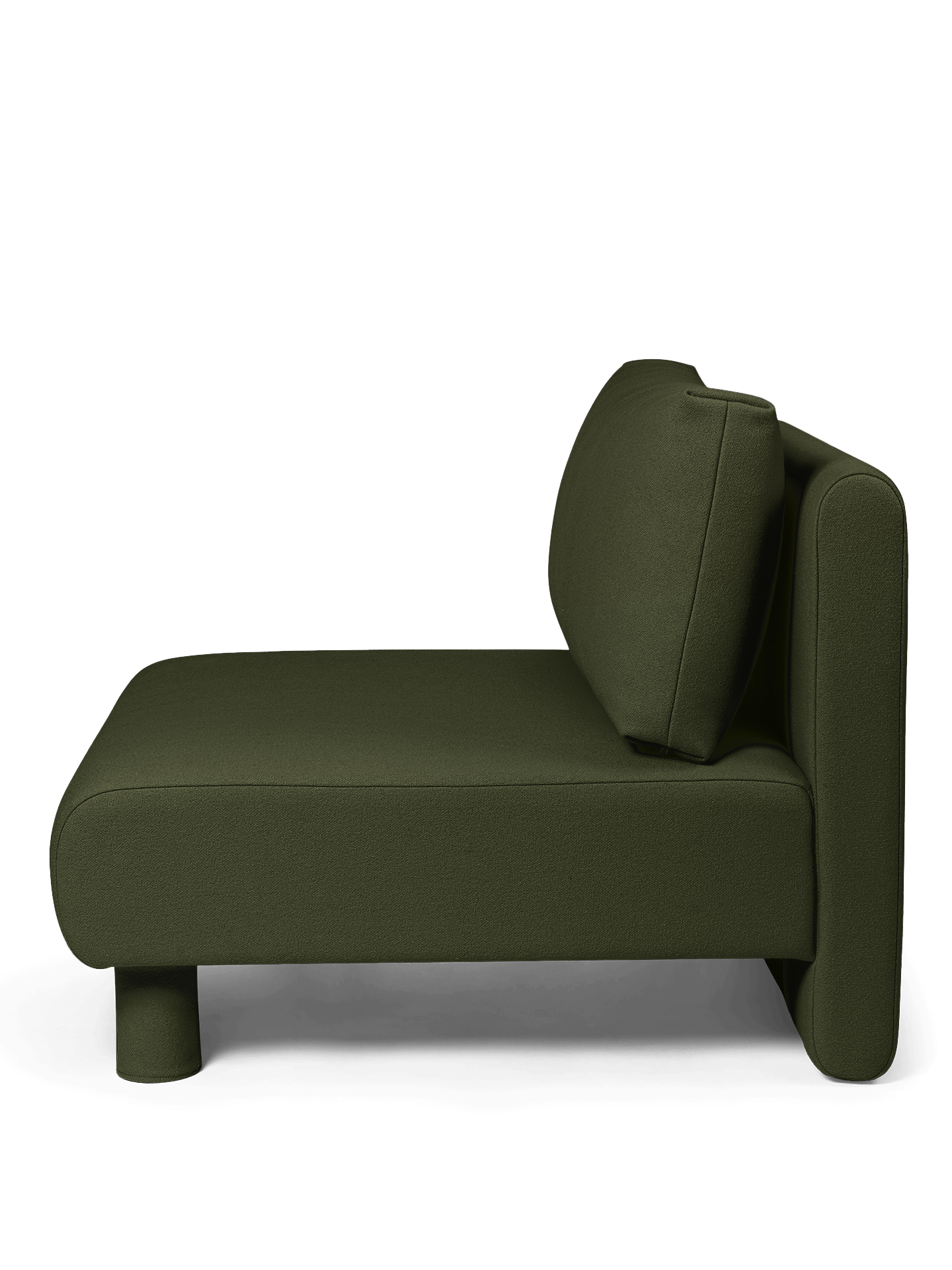 Dase modulares Sofa - zentrales Element dunkelgrüner Tonus