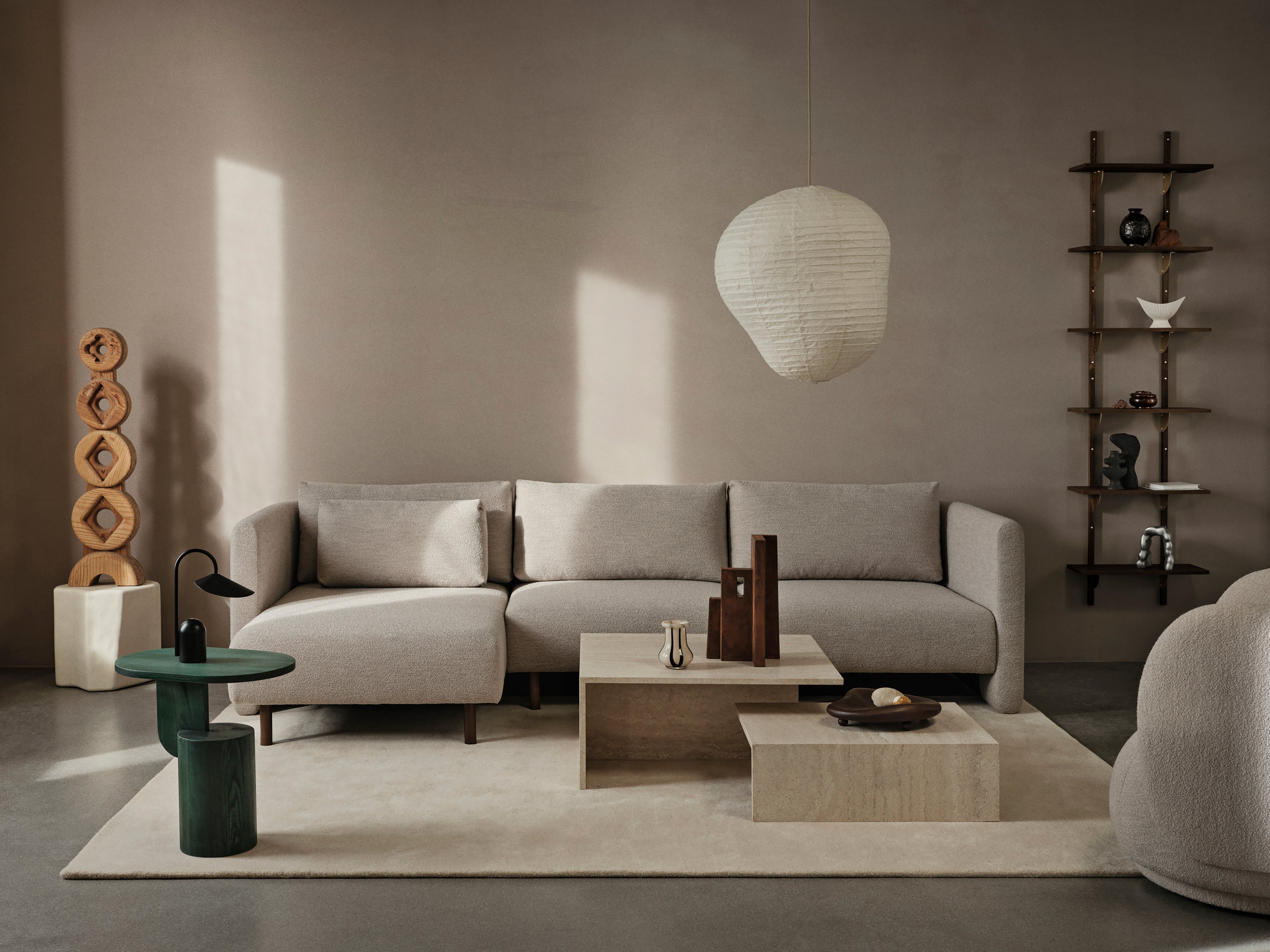 Dase modular sofa - Right -handed Cotton Linen Beige