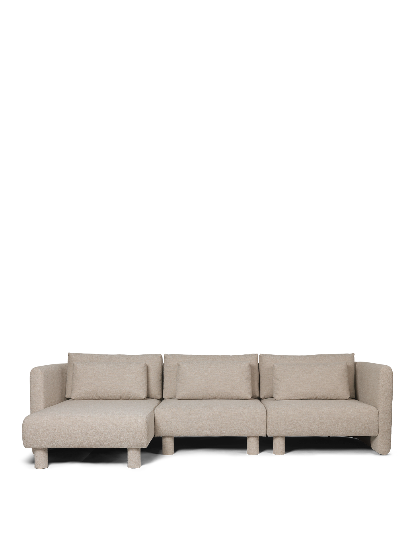 Modulaire bank DASE - middenelement Nordic Bouclé gebroken wit