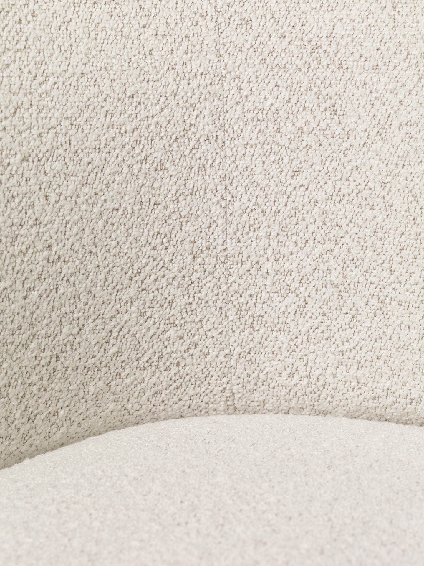 Stoel met armleuningen RICO Soft Bouclé gebroken wit met beige basis