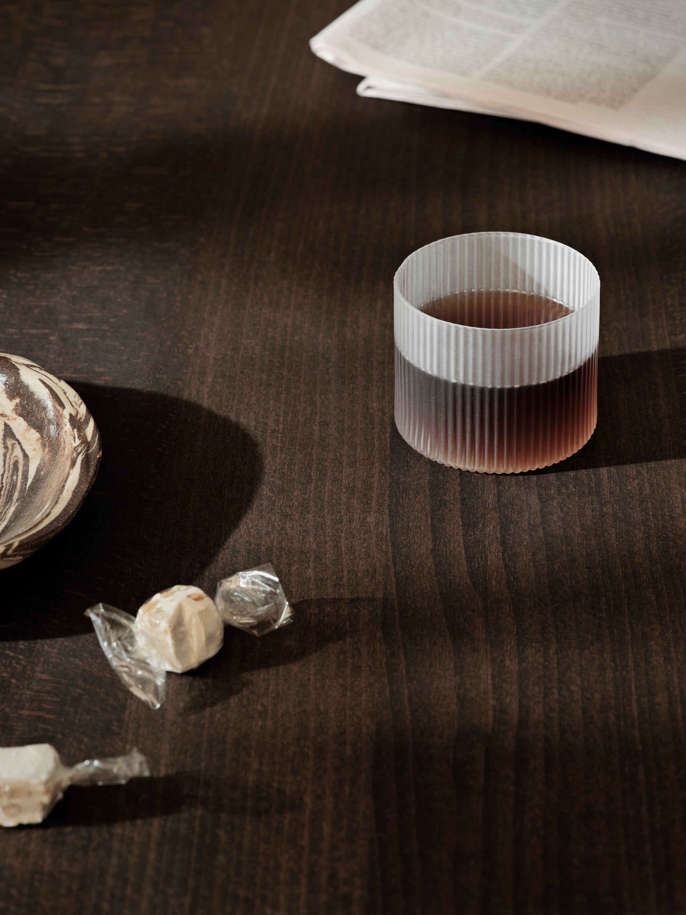 RIPPLE Glasses Set White Glass