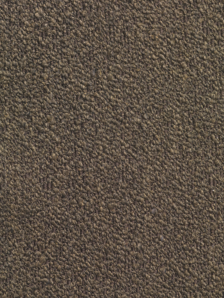 Sofa modułowa DASE - element narożny Soft Bouclé ciemny brązowy – drewno