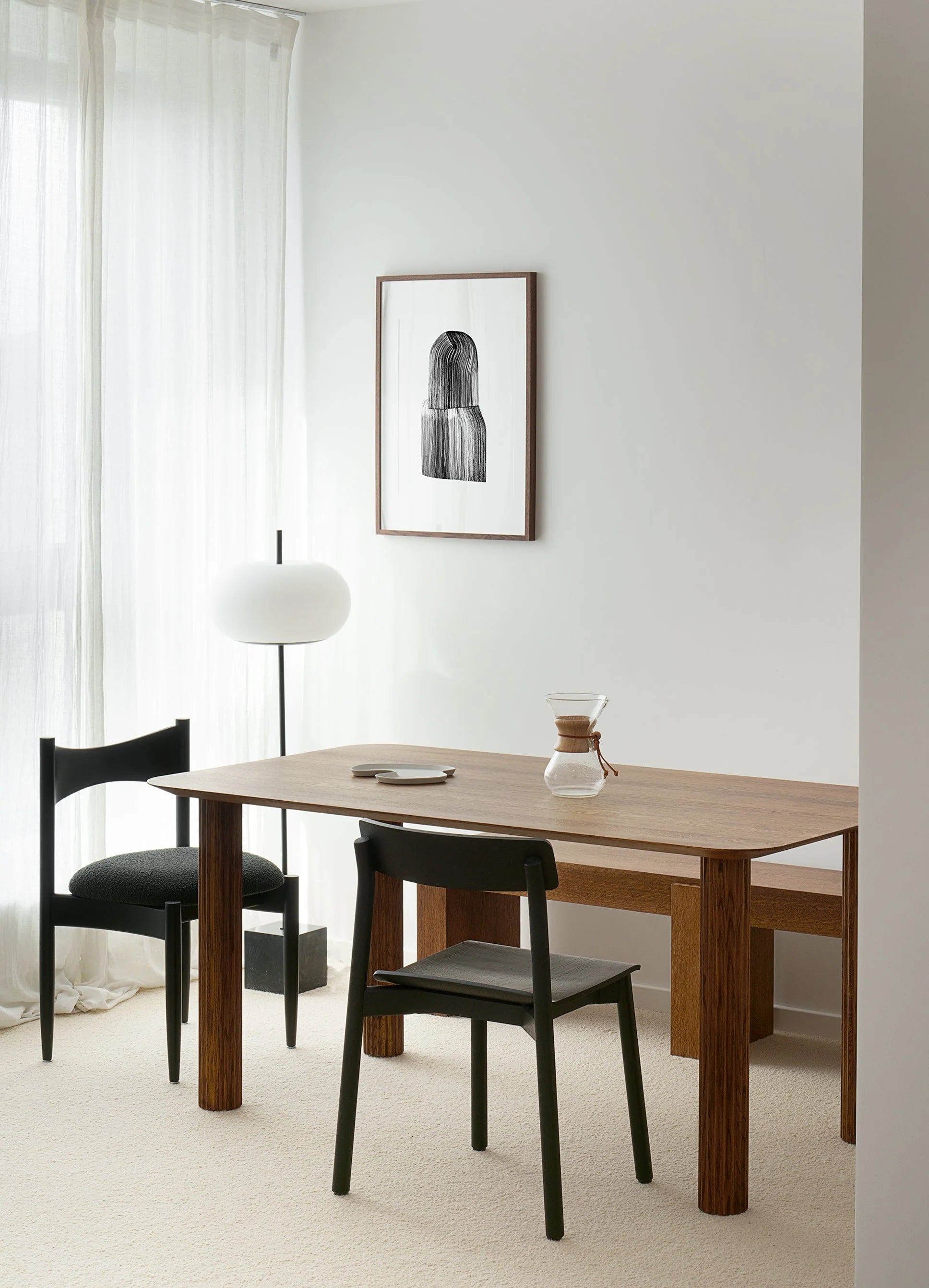 Tafel FILAR zwart essenhout