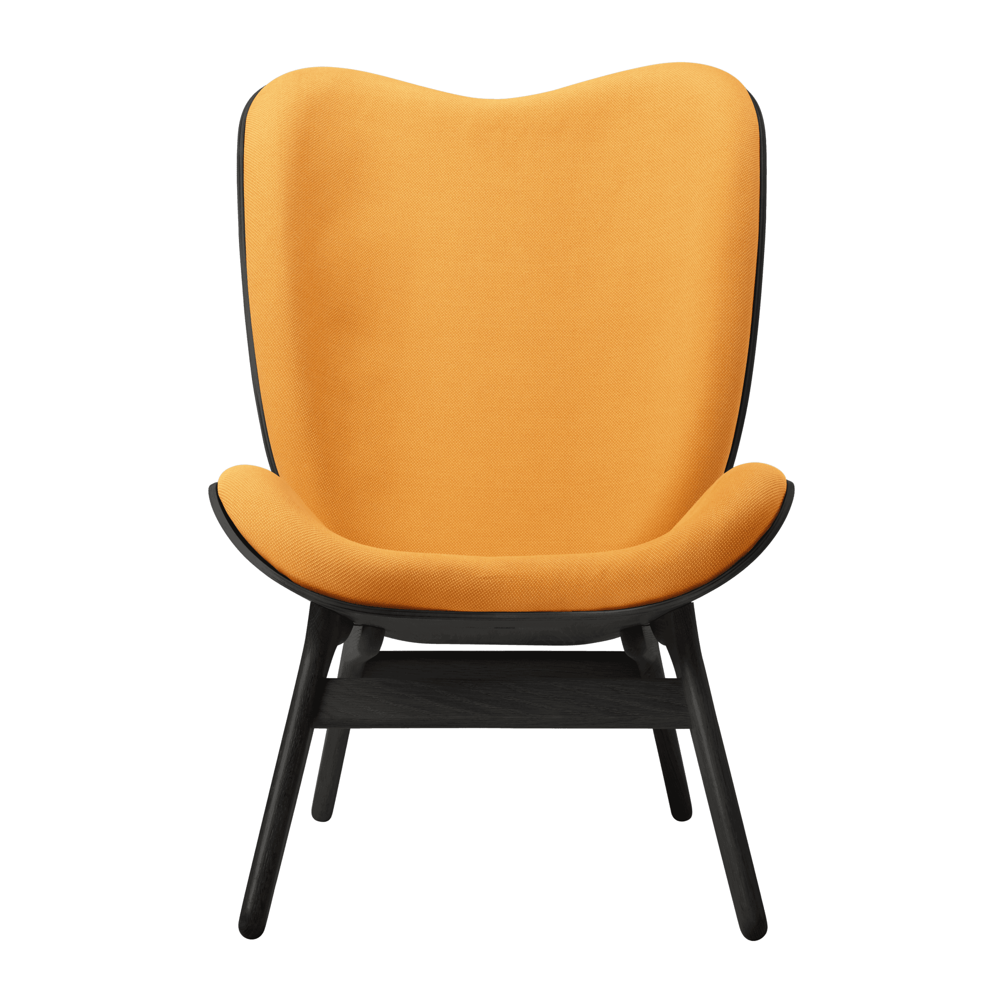 Fotel CONVERSATION PIECE TALL bursztynowy z czarną podstawą UMAGE    Eye on Design