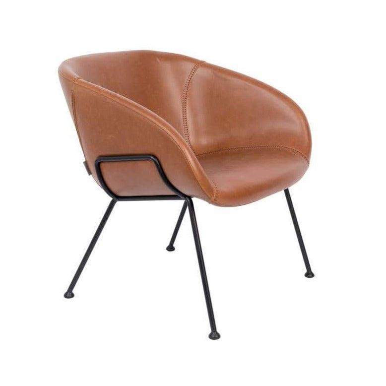 Fotel lounge FESTON brązowy Zuiver    Eye on Design