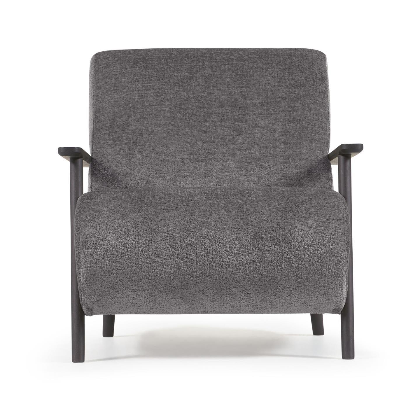 Fotel MEGHAN szary szenil z wenge podstawą La Forma    Eye on Design