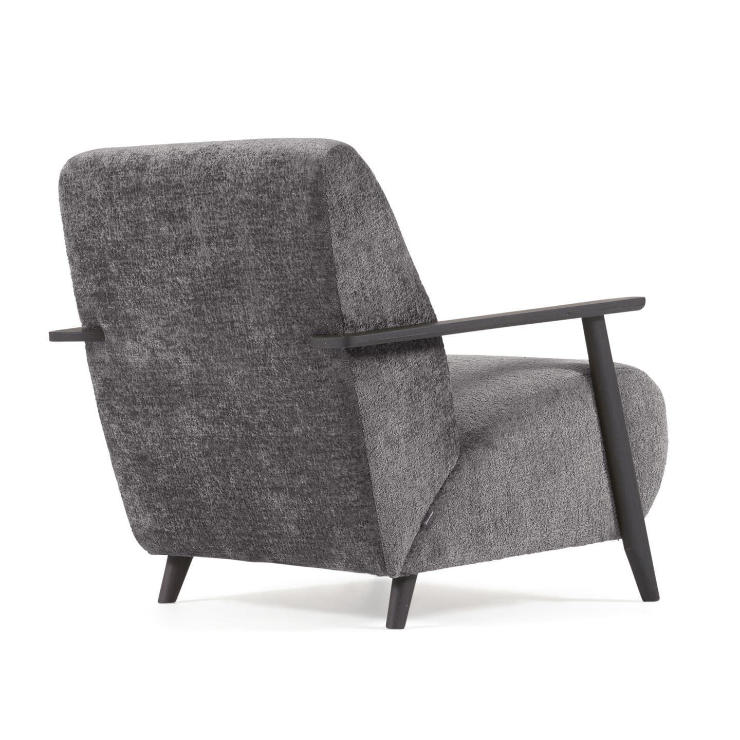 Fotel MEGHAN szary szenil z wenge podstawą La Forma    Eye on Design