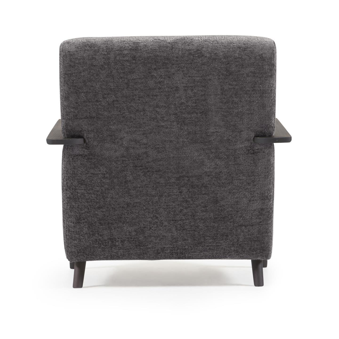 Fotel MEGHAN szary szenil z wenge podstawą La Forma    Eye on Design