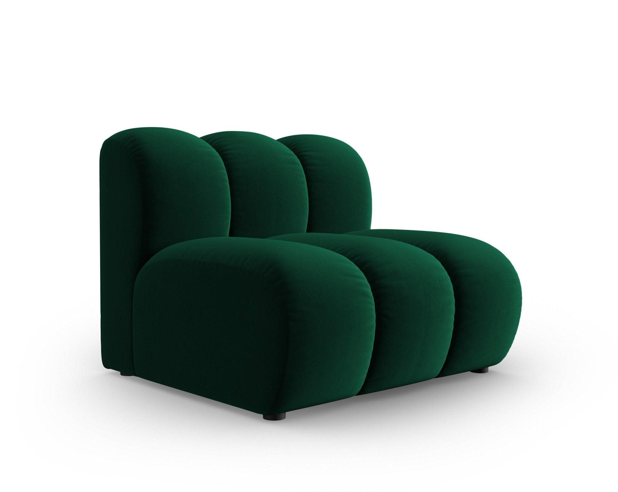 Fotel / moduł aksamitny SKYLER butelkowy zielony Interieurs 86    Eye on Design