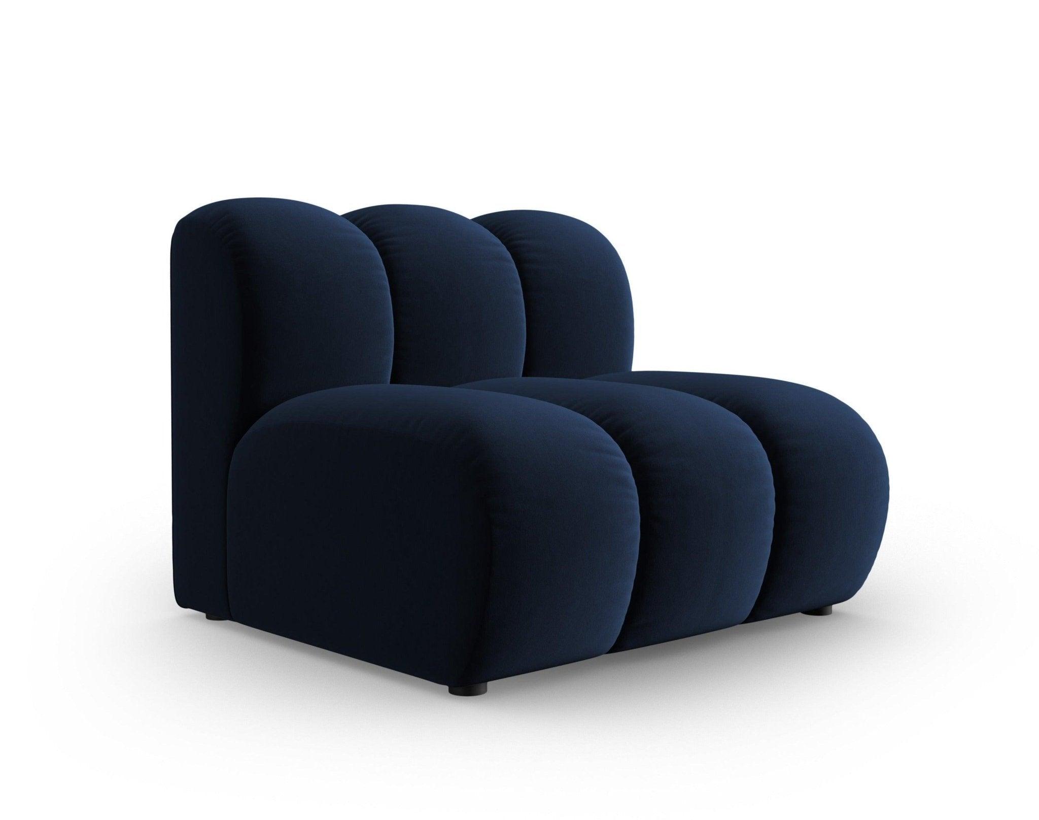 Fotel / moduł aksamitny SKYLER granatowy Interieurs 86    Eye on Design