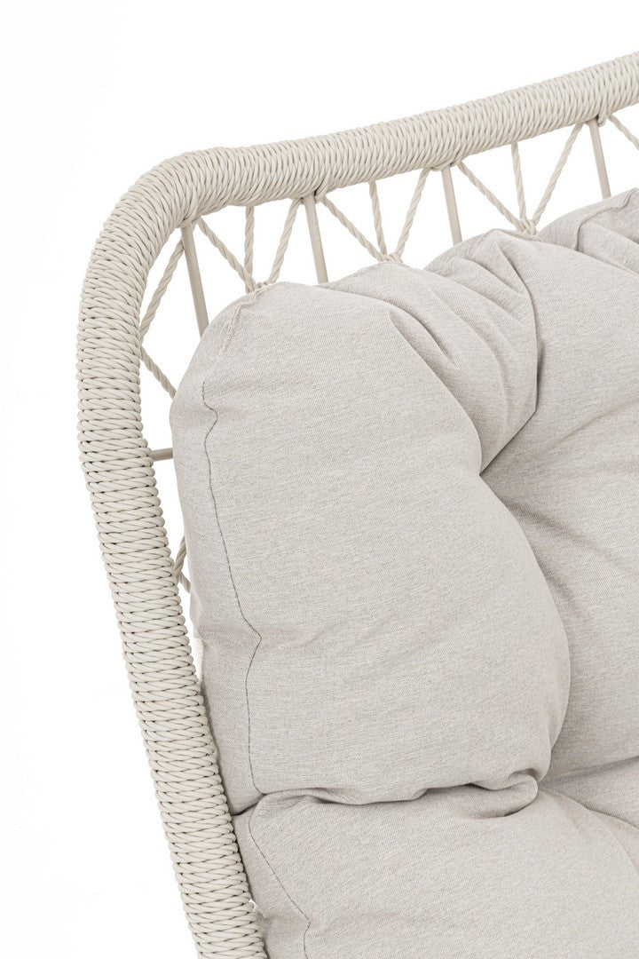Draaibare buitenstoel EMERY lichtbeige