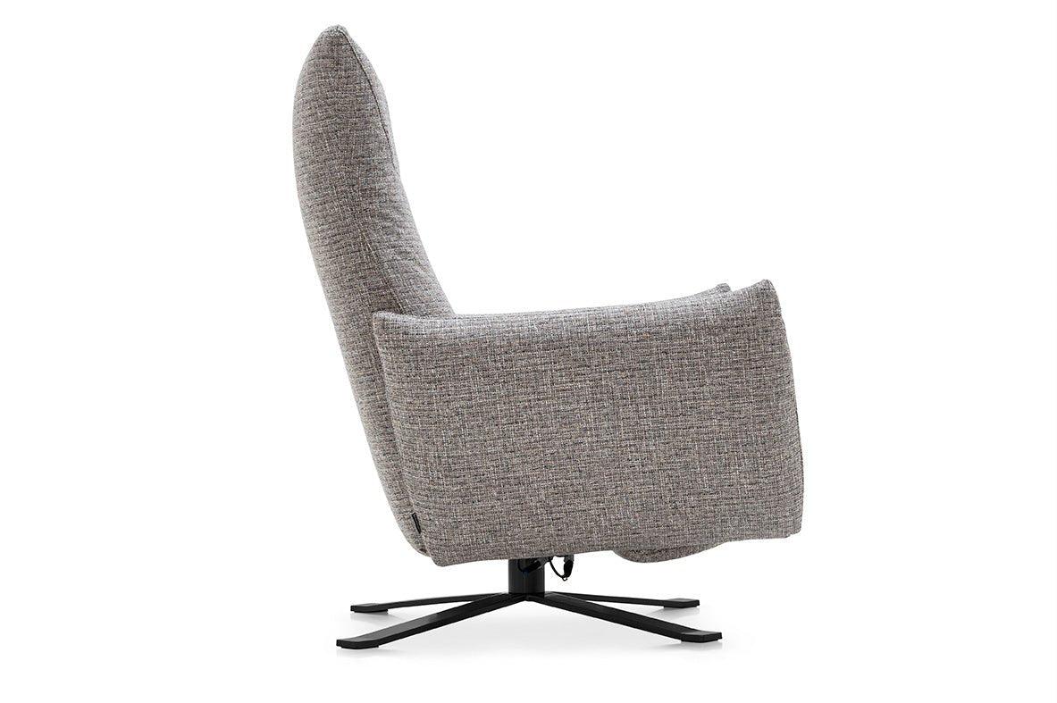 Fotel obrotowy wypoczynkowy POLSE tapicerowany – metal, Calligaris